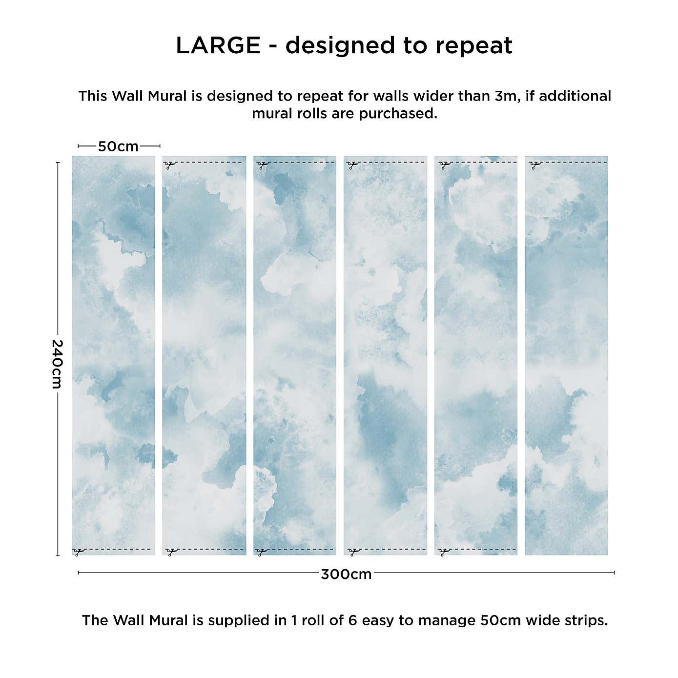 Cloud Texture Wall Mural