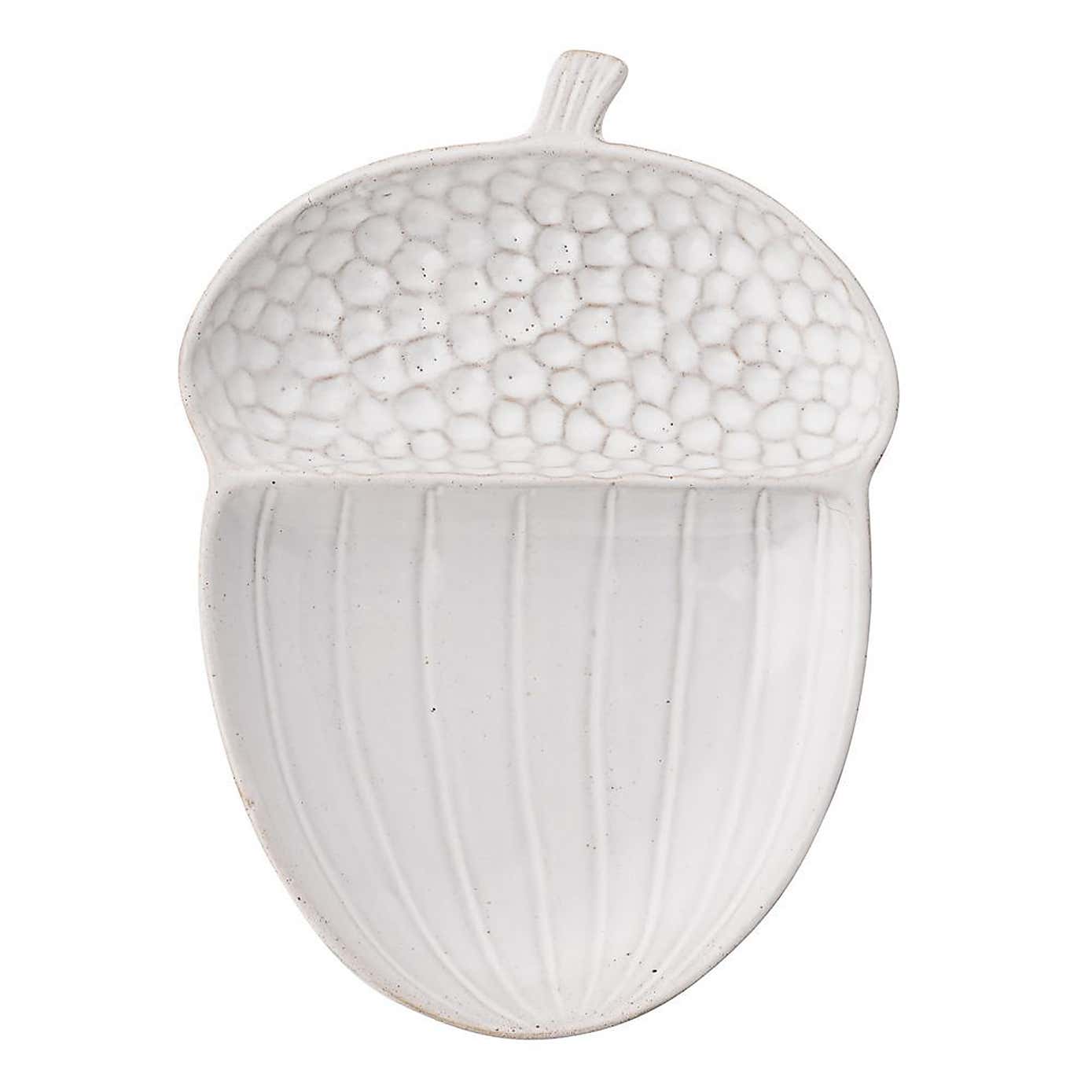 Country Living Ceramic Acorn Serving Plate