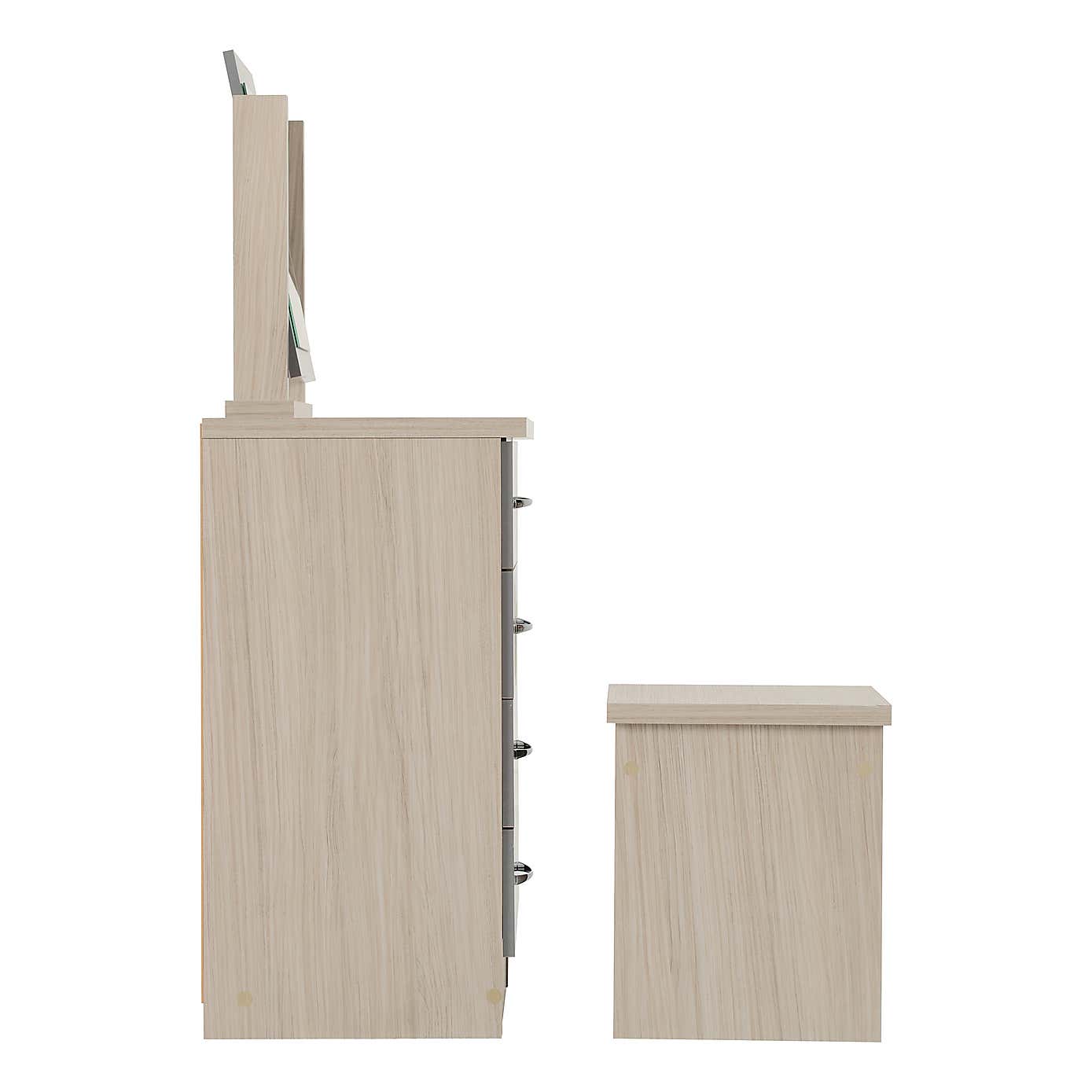 Nevada 4 Drawer Dressing Table Set with Mirror