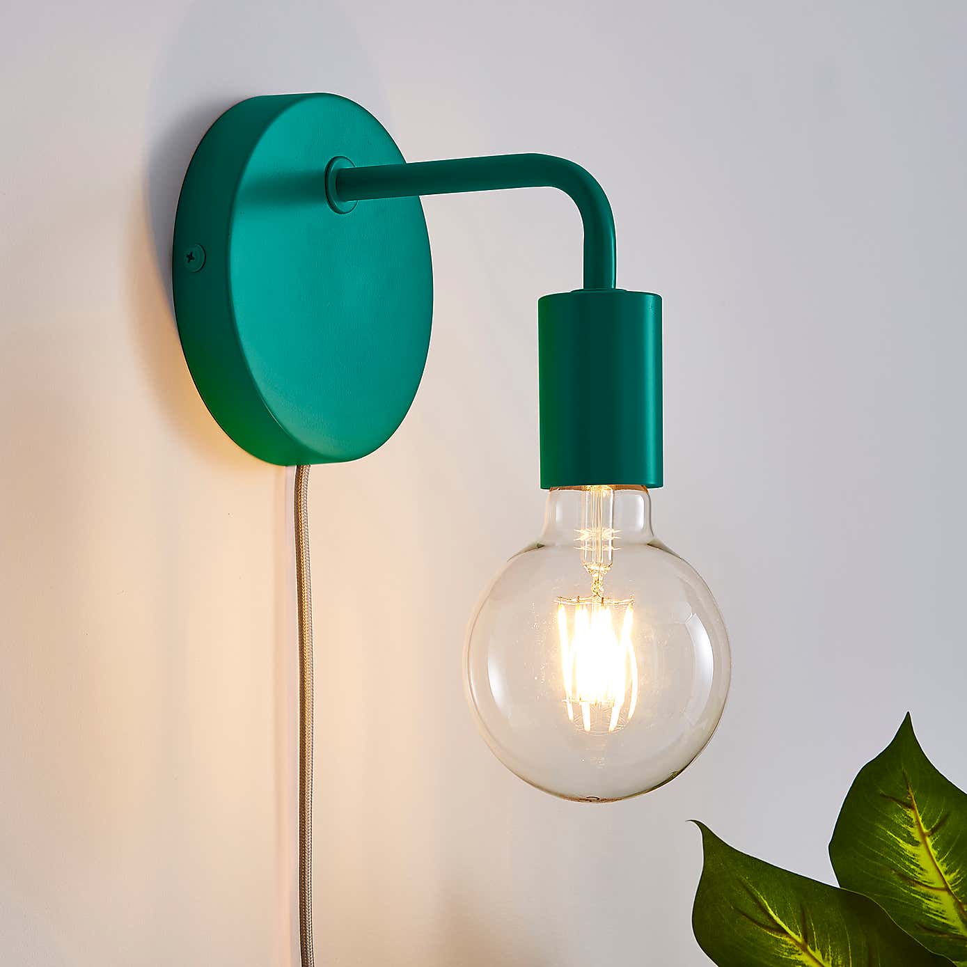 Grey Koppla Plug-in Wall Light