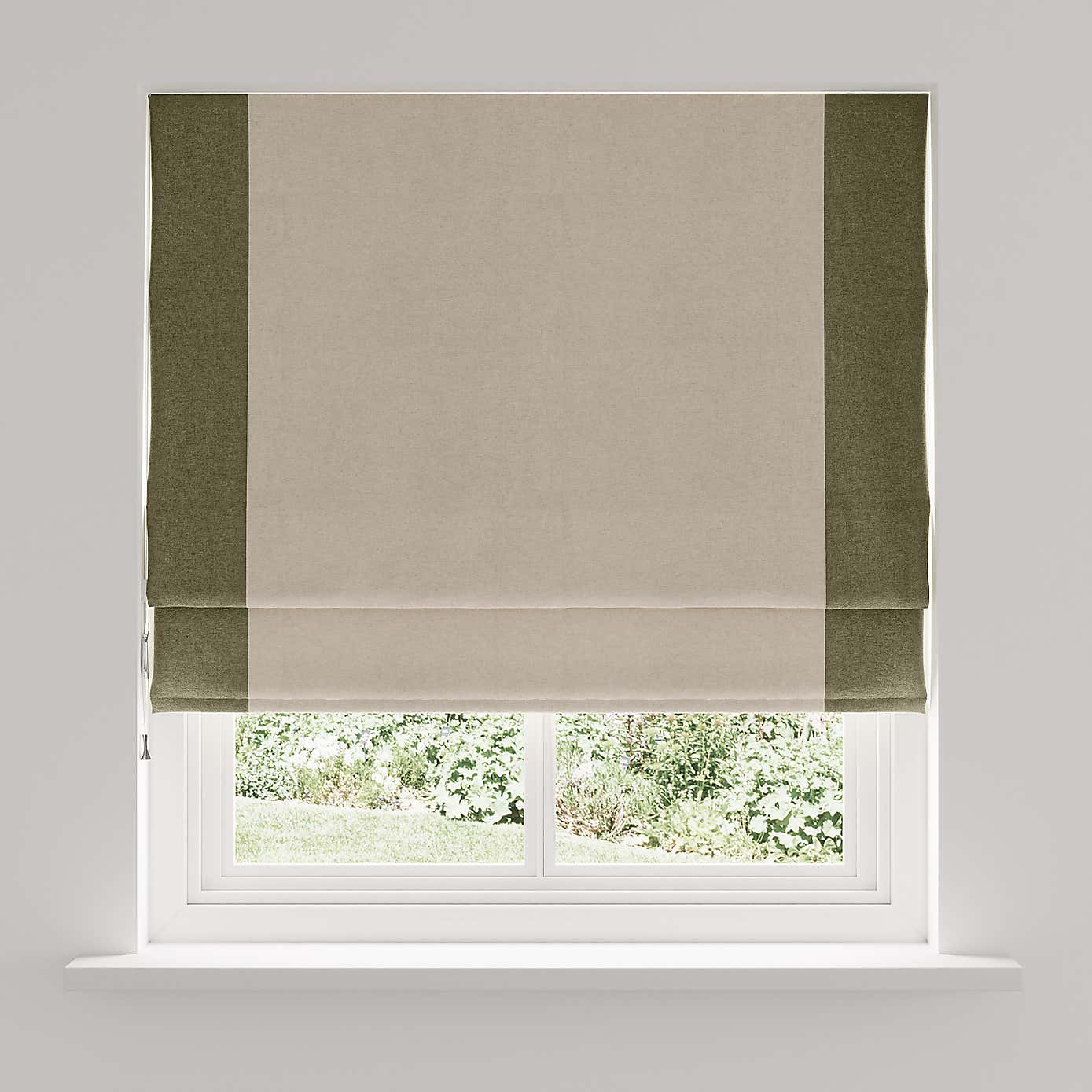 Luna Bordered Blackout Roman Blind