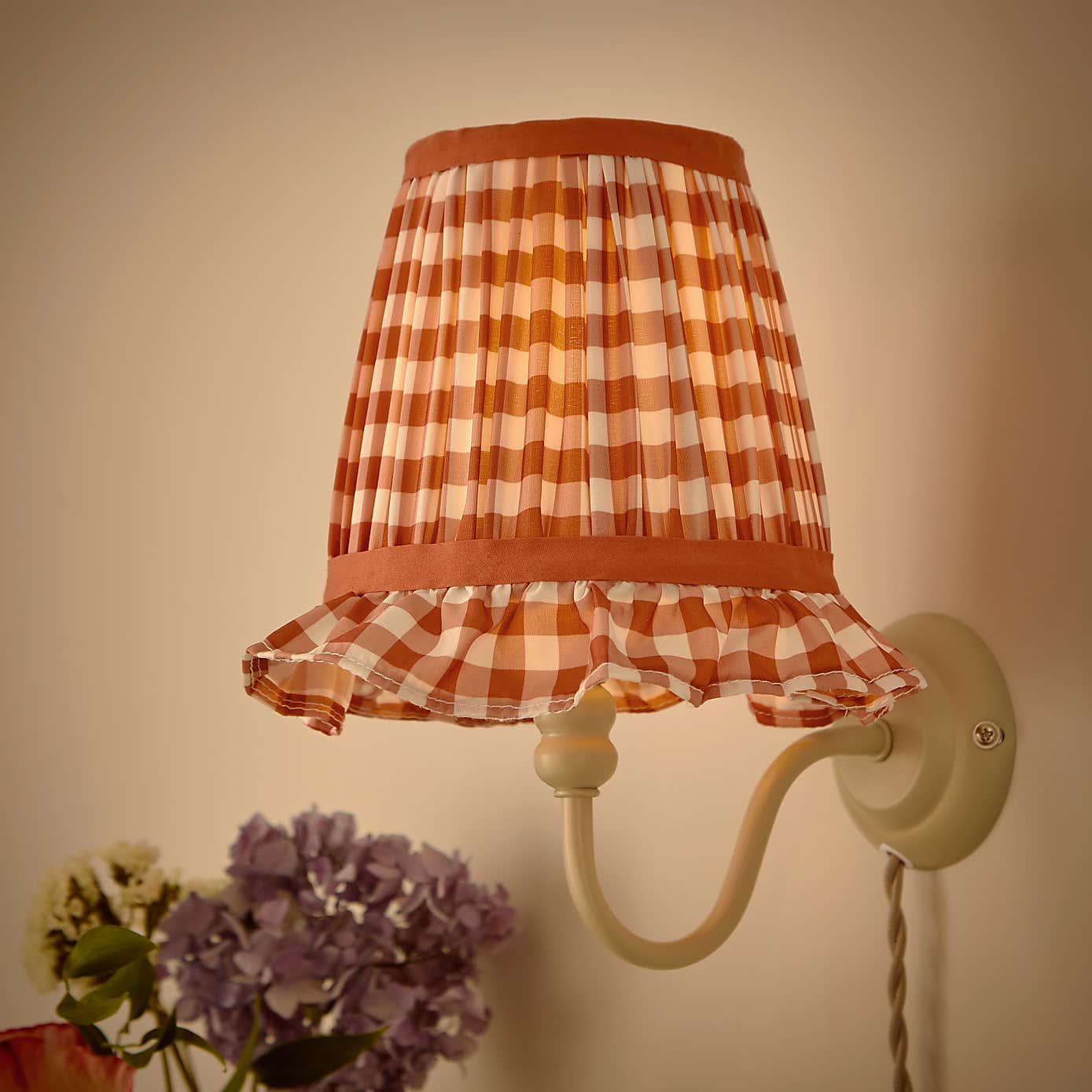 Carys Frilled Gingham Lamp Shade