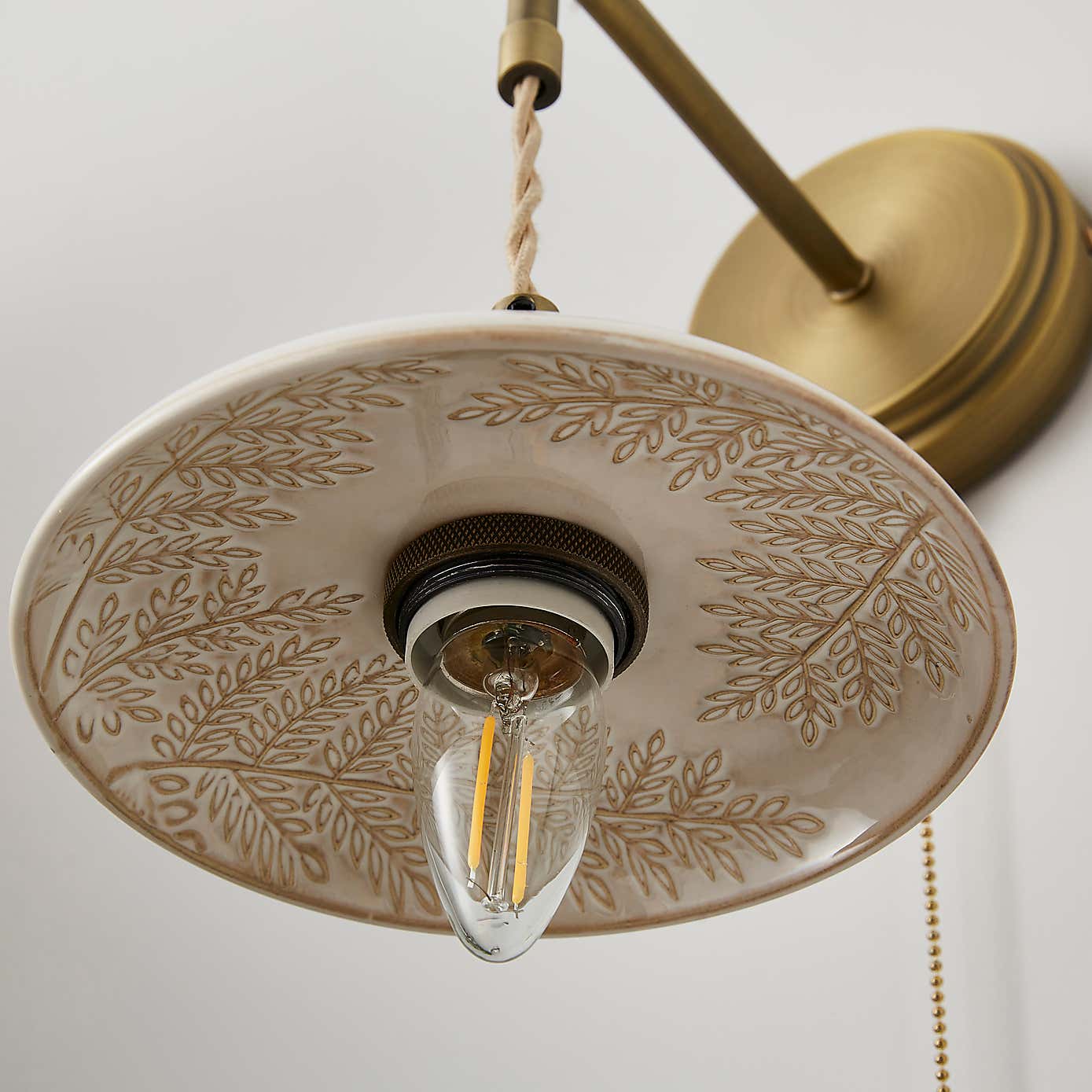 Churchgate Fawsley Fern Industrial Wall Light