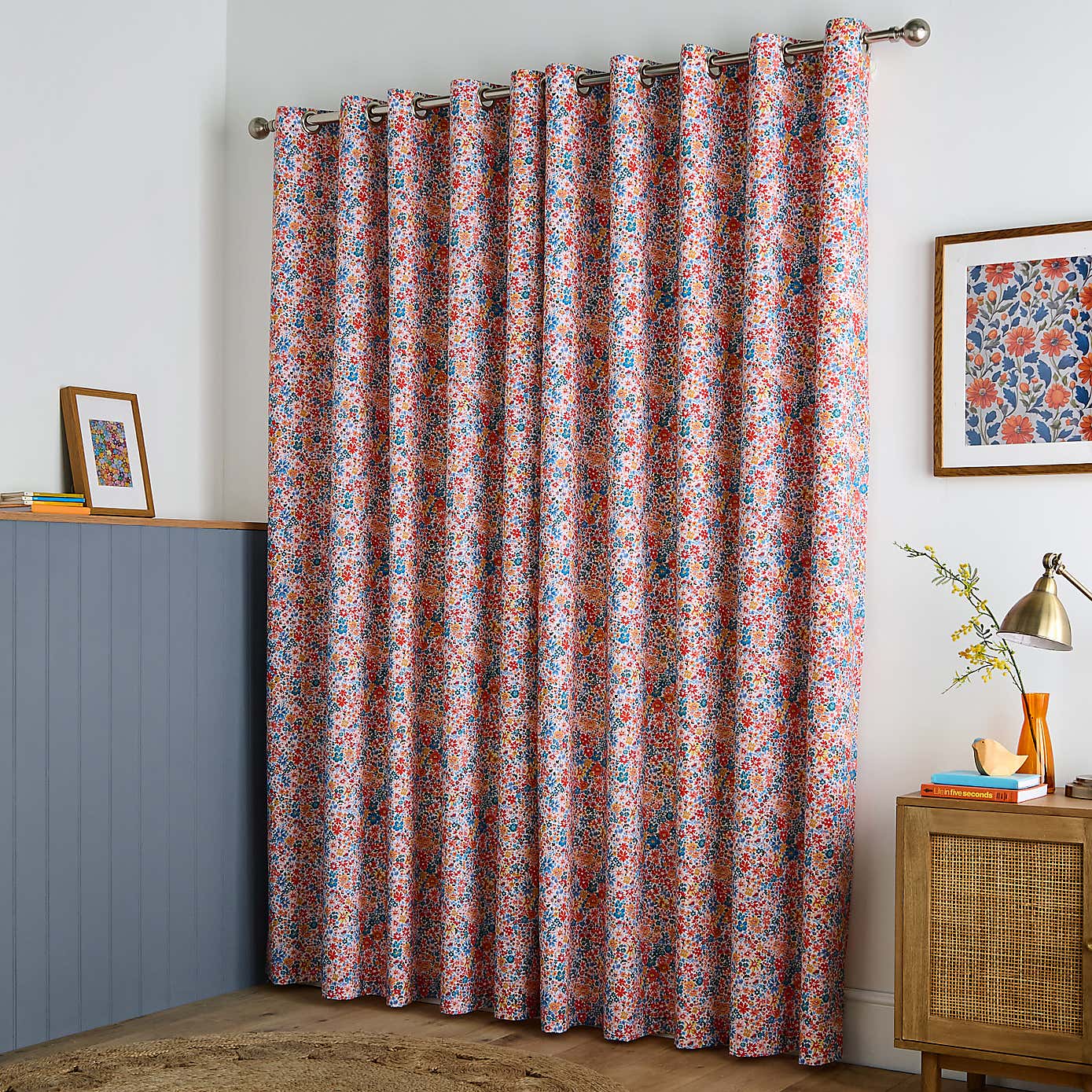 Avie Ditsy Blackout Eyelet Curtains