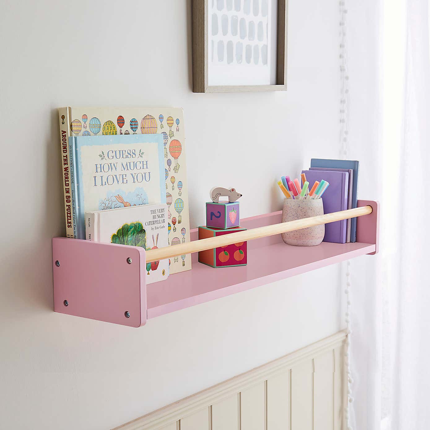 Kids Wall Bookshelf 80cm