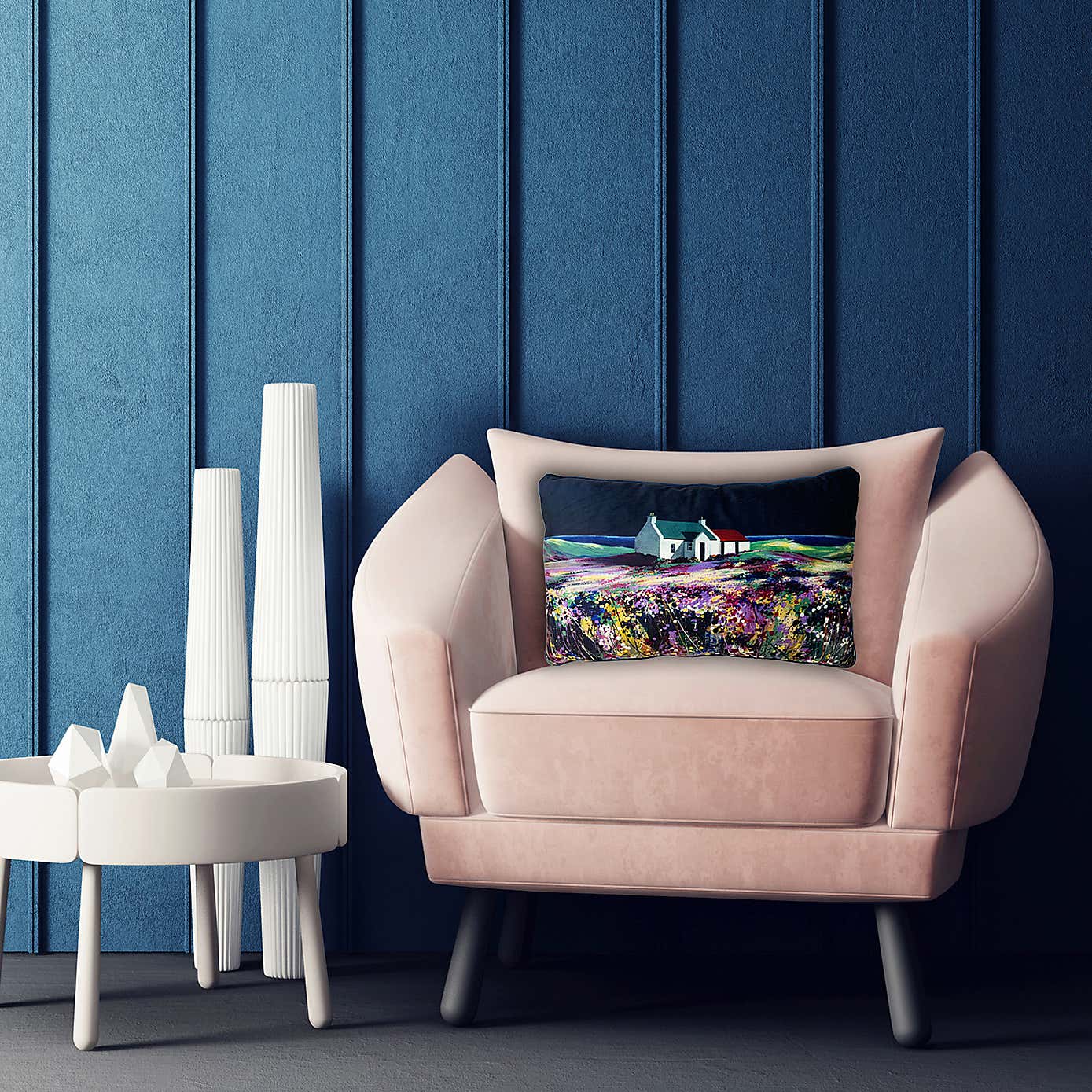 Avril Thomson Smith Moonshine Velvet Rectangle Cushion