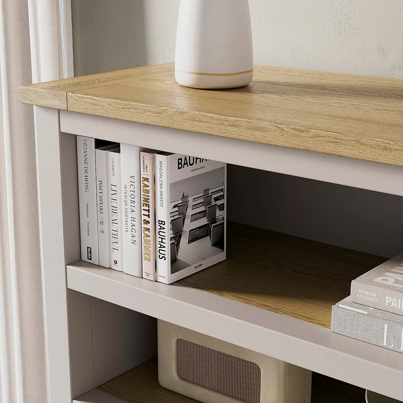 Olney Low Bookcase, Stone