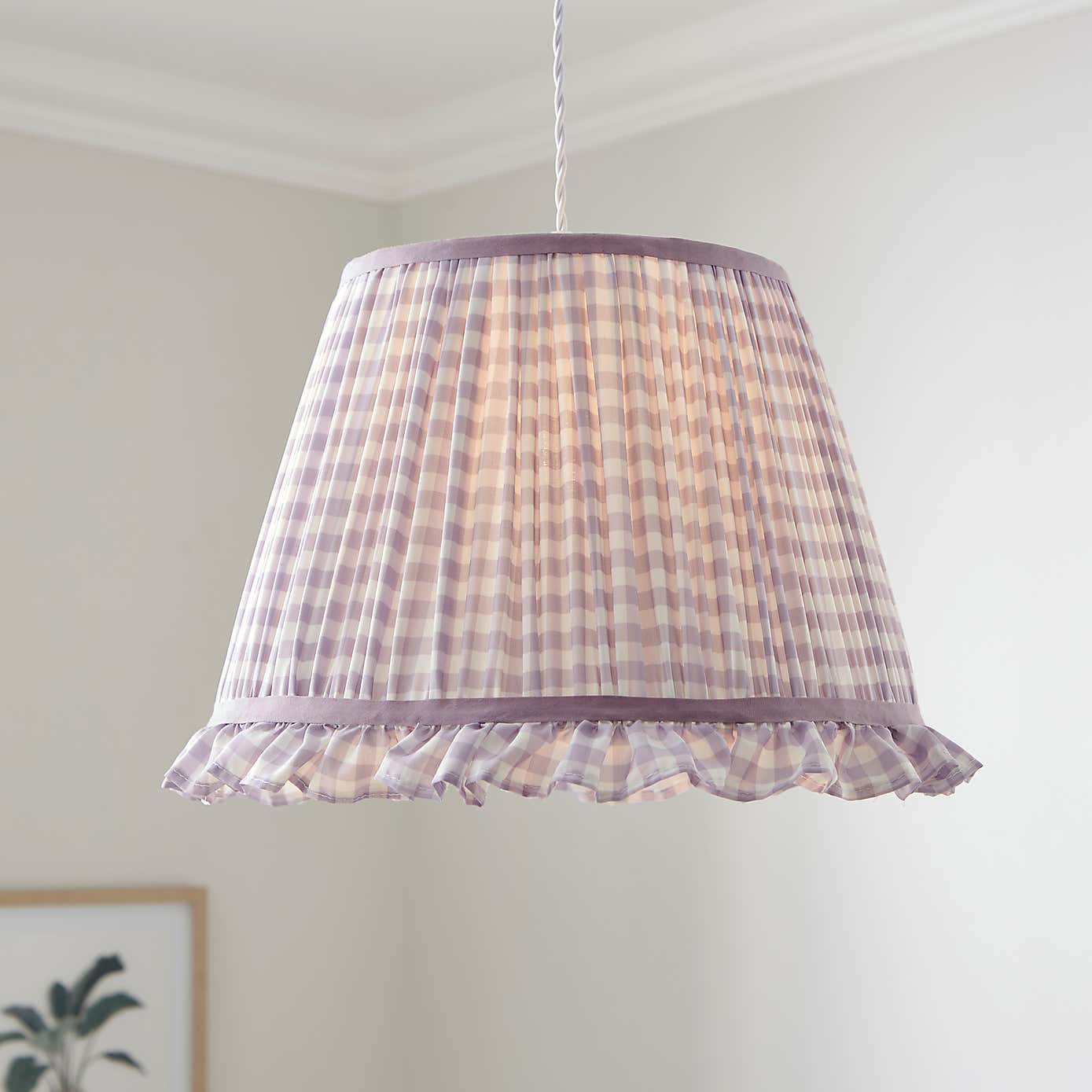Carys Frilled Gingham Lamp Shade
