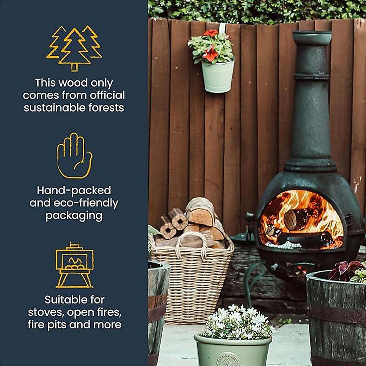 Ecoblaze Kiln Dried Firewood, 20L