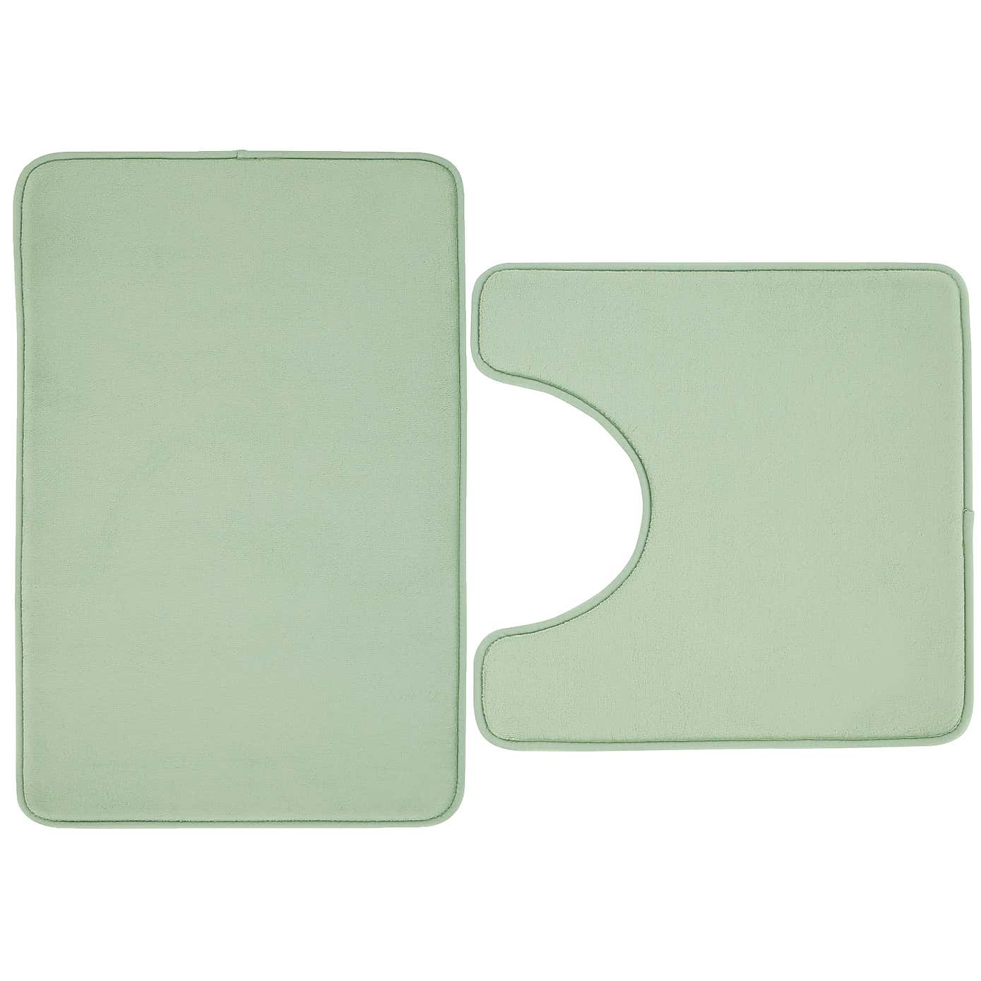 Catherine Lansfield Anti Bacterial Memory Foam Bath Mat and Pedestal Mat