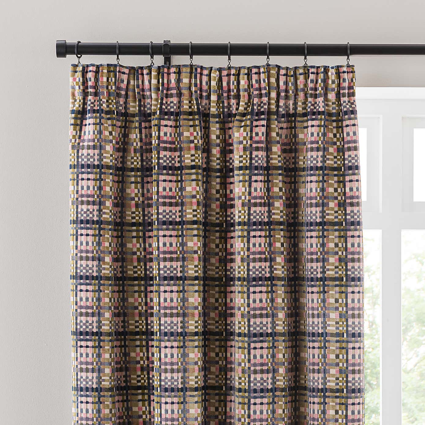 Roxana Cut Velvet Pencil Pleat Curtains