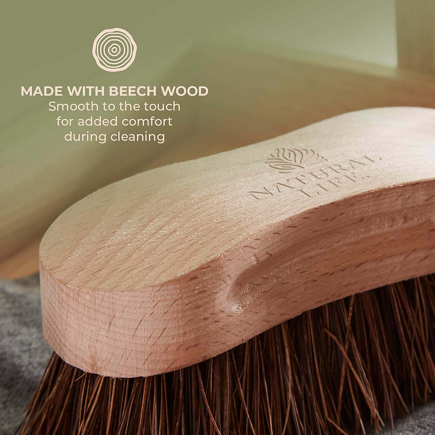 Natural Life Set of 2 Floor Cleaning Brushes