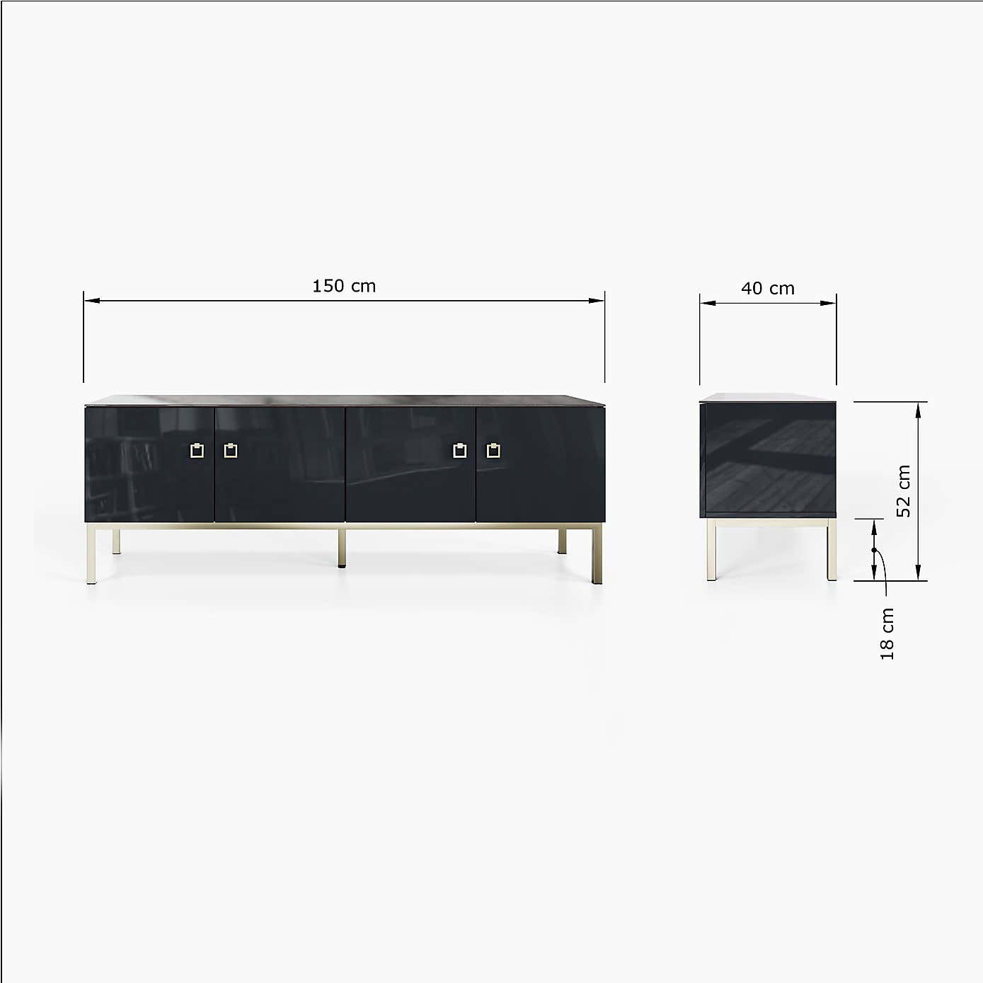 Lyra Low Smart TV Unit for TVs up to 70"