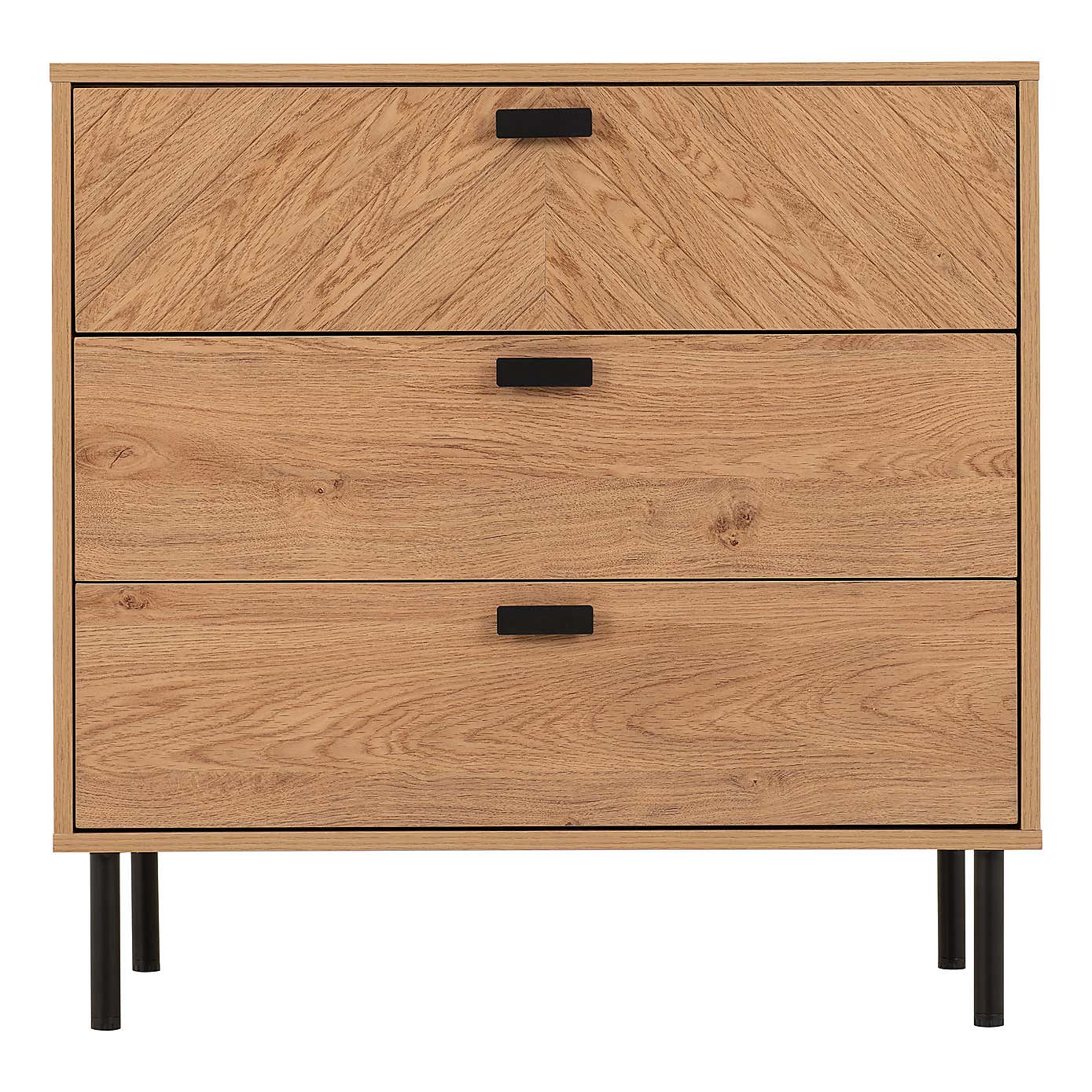 Barker 3 Drawer Chest, Oak Effect
