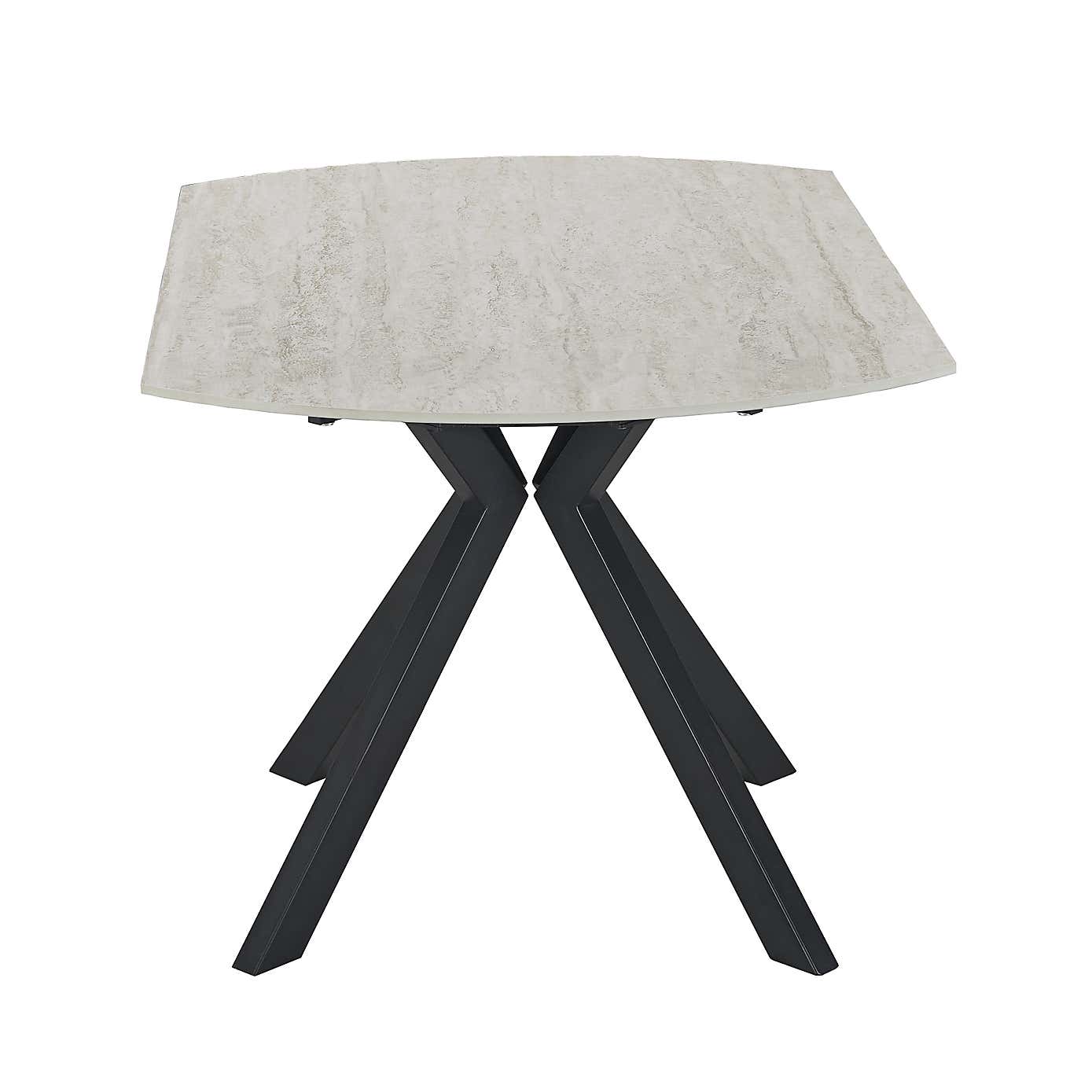 Indus Valley Camden Extendable 4-6 Seater Round Ceramic Dining Table