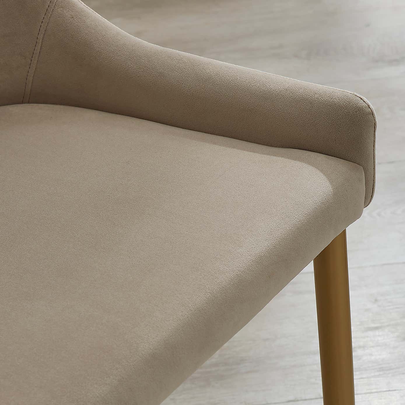 Montreal Set of 2 Dining Chairs, Mink Velvet