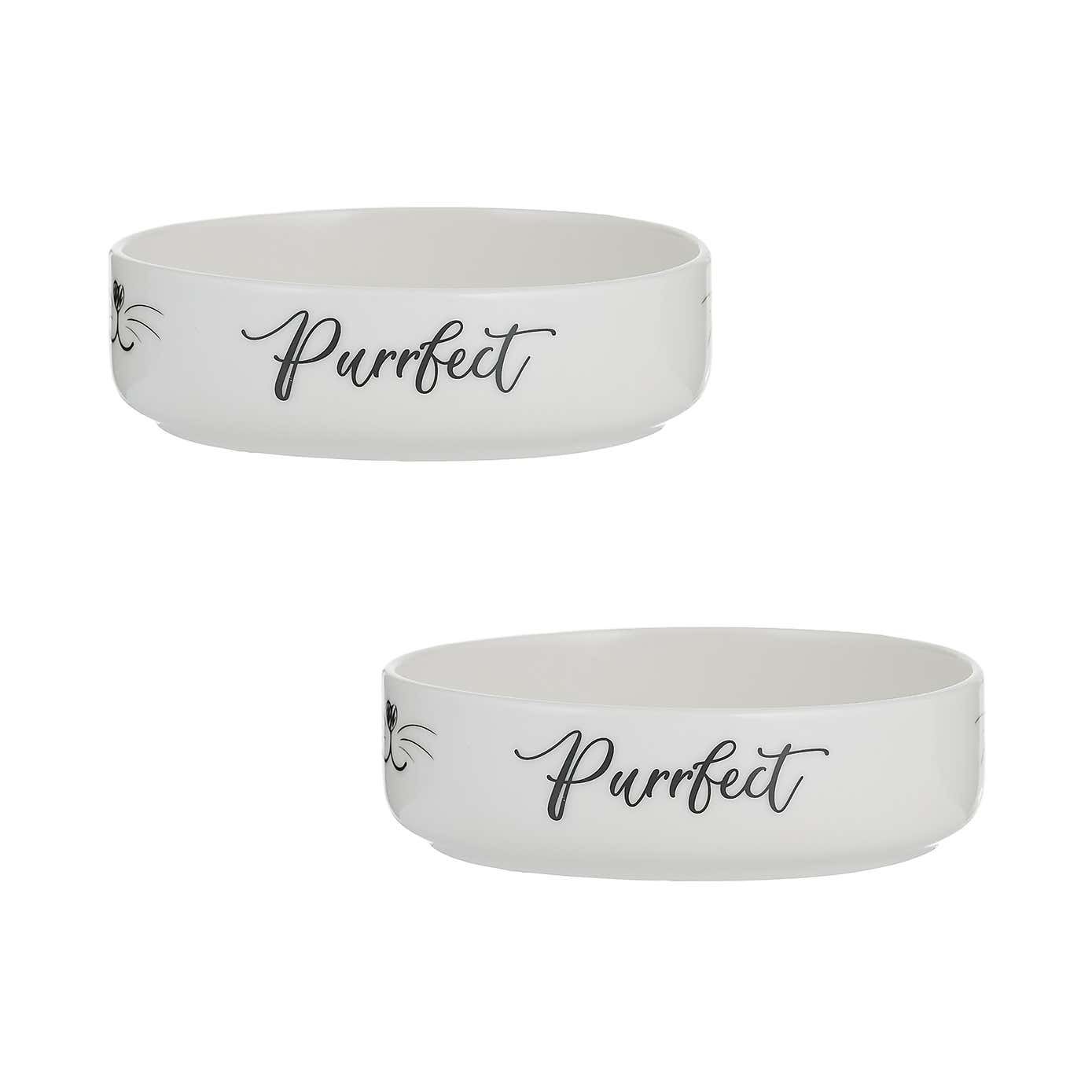 Set of 2 Purrfect Cat Bowls