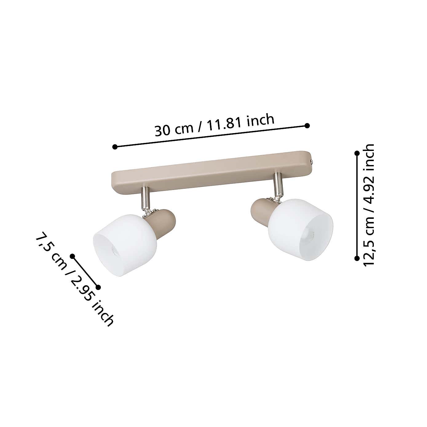 EGLO Corato Modern 2 Light Adjustable Spotlight