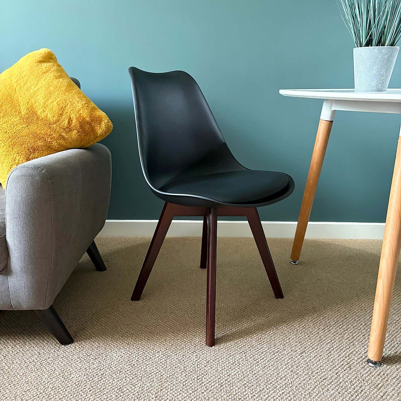 Fusion Living Soho Plastic Dining Chair with Squared Legs