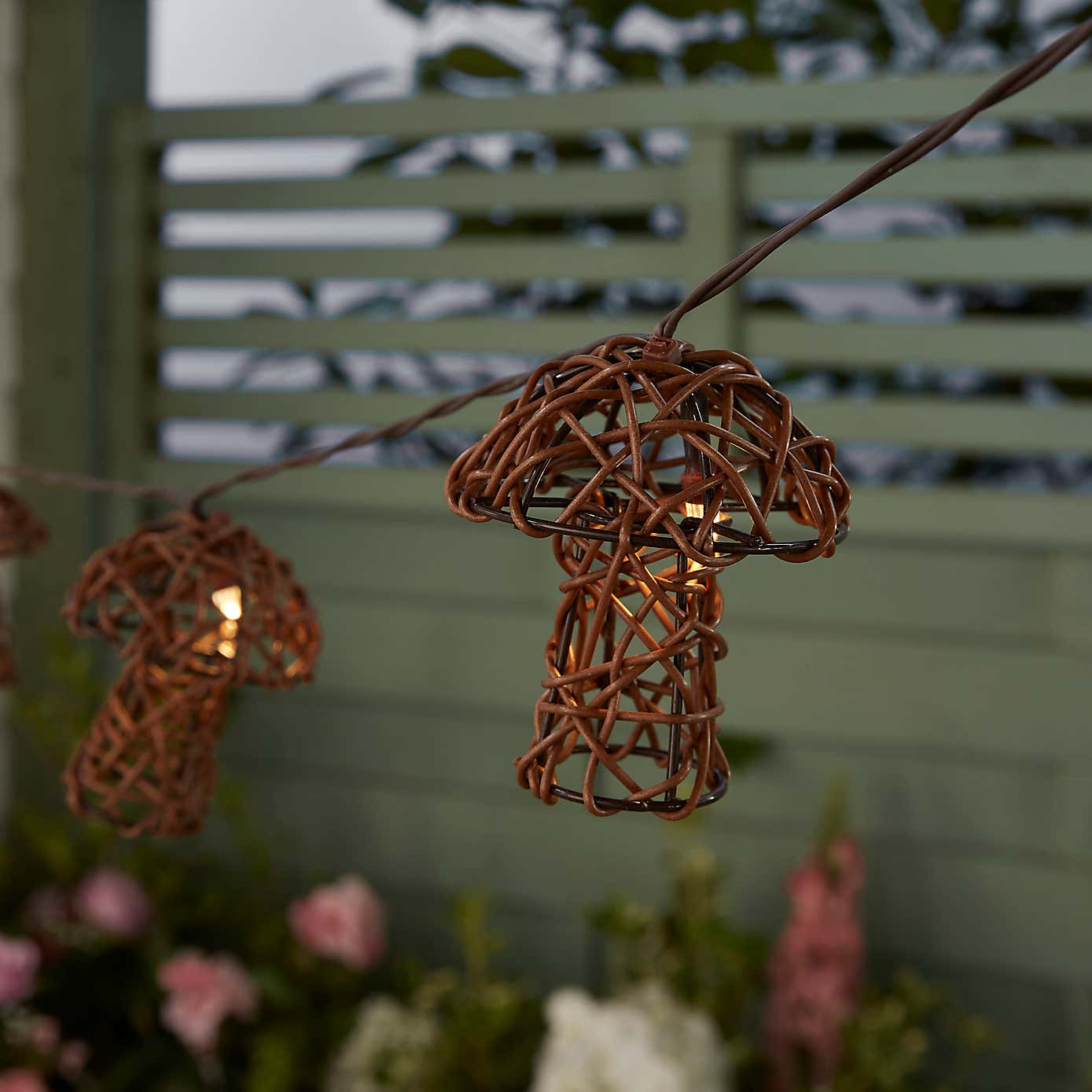 Mushroom 10 LED Indoor Outdoor Solar String Lights