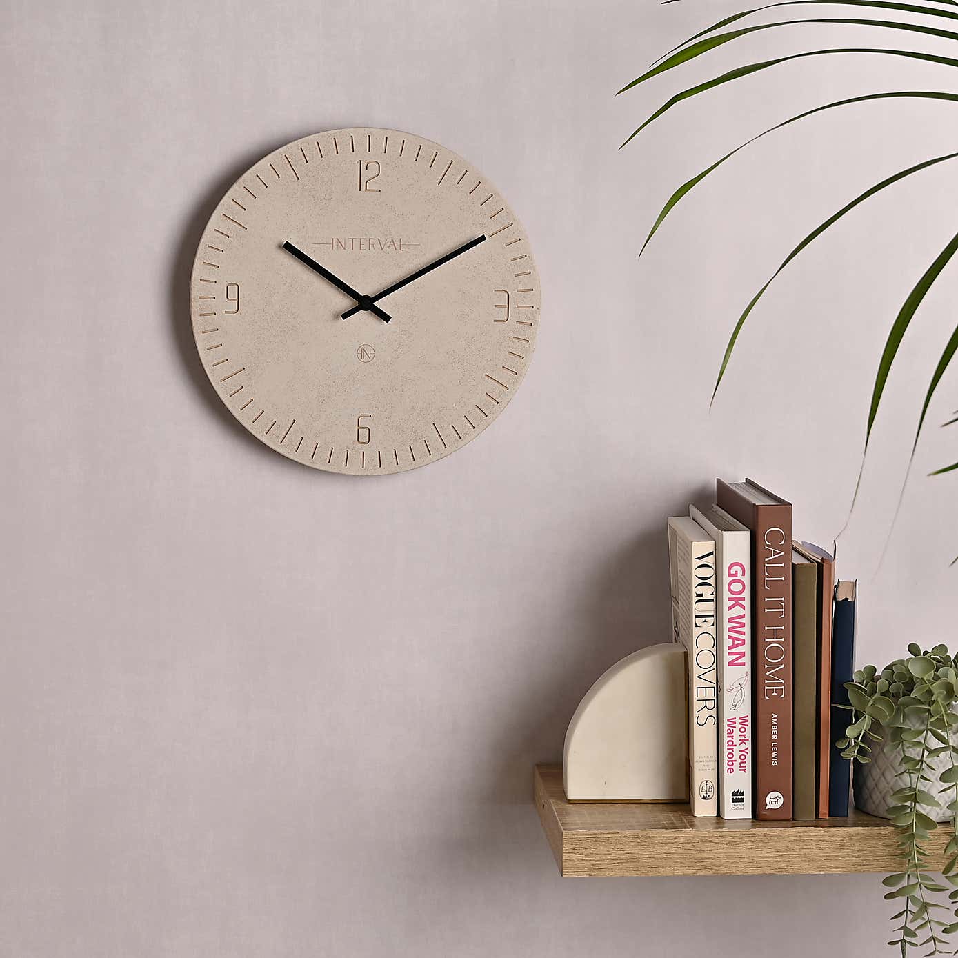 Interval Narrow Baton Resin Wall Clock