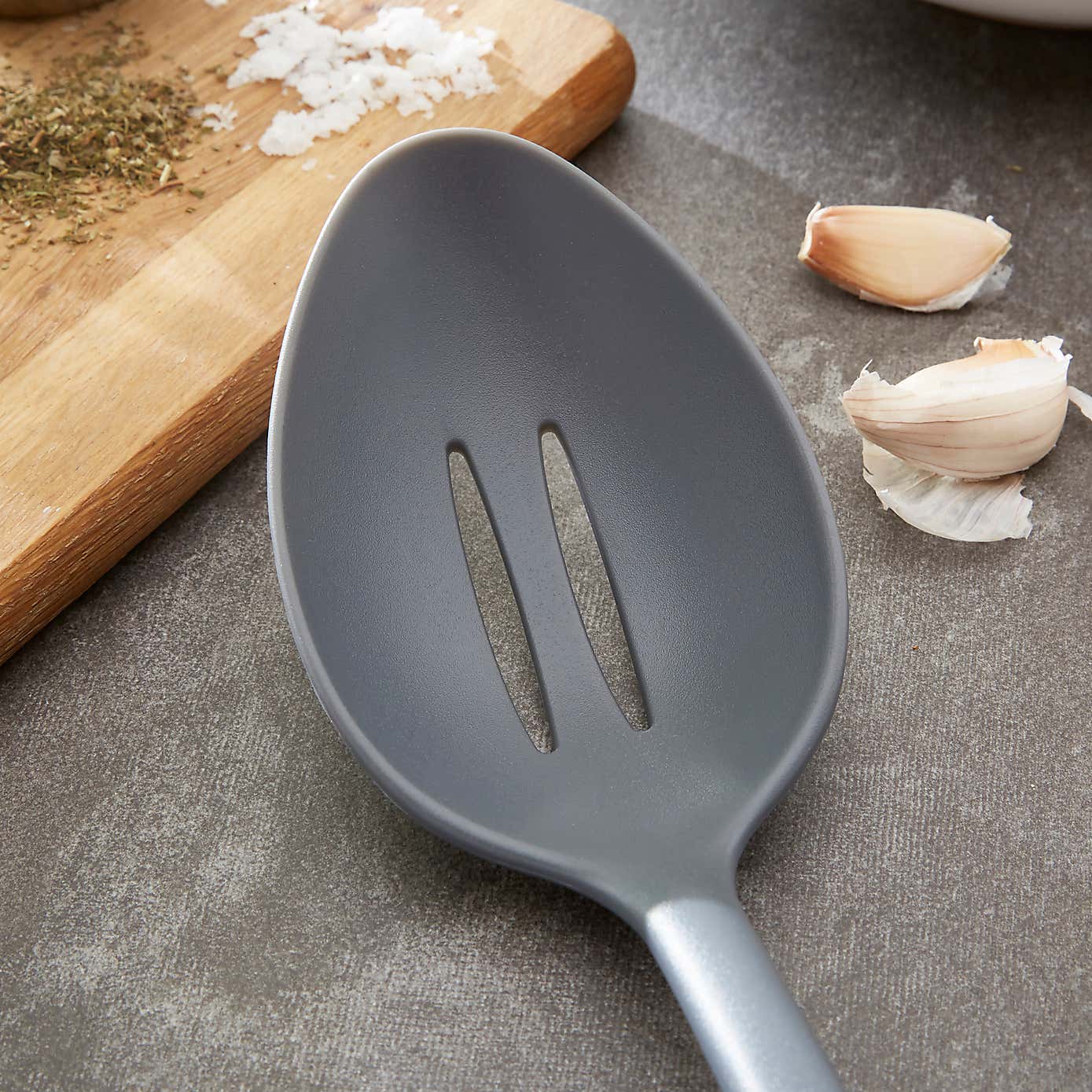 Nylon Slotted Spoon w Soft Grip Handle