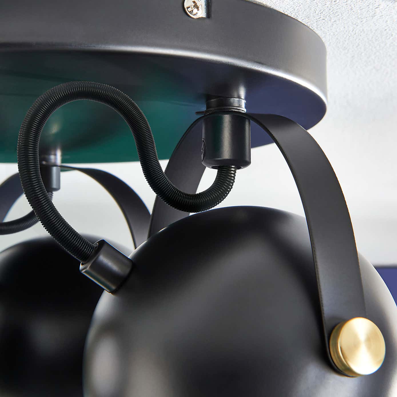 Elements Olympya 3 Light Adjustable Semi Flush Spotlight