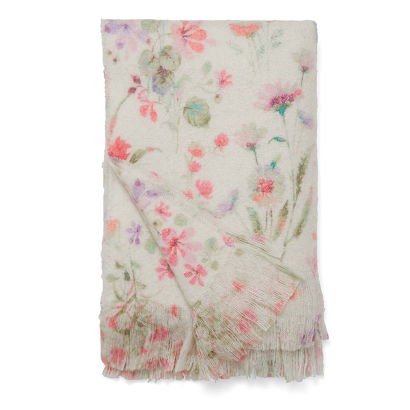 Watercoloured Floral Throw 130cm x 180cm