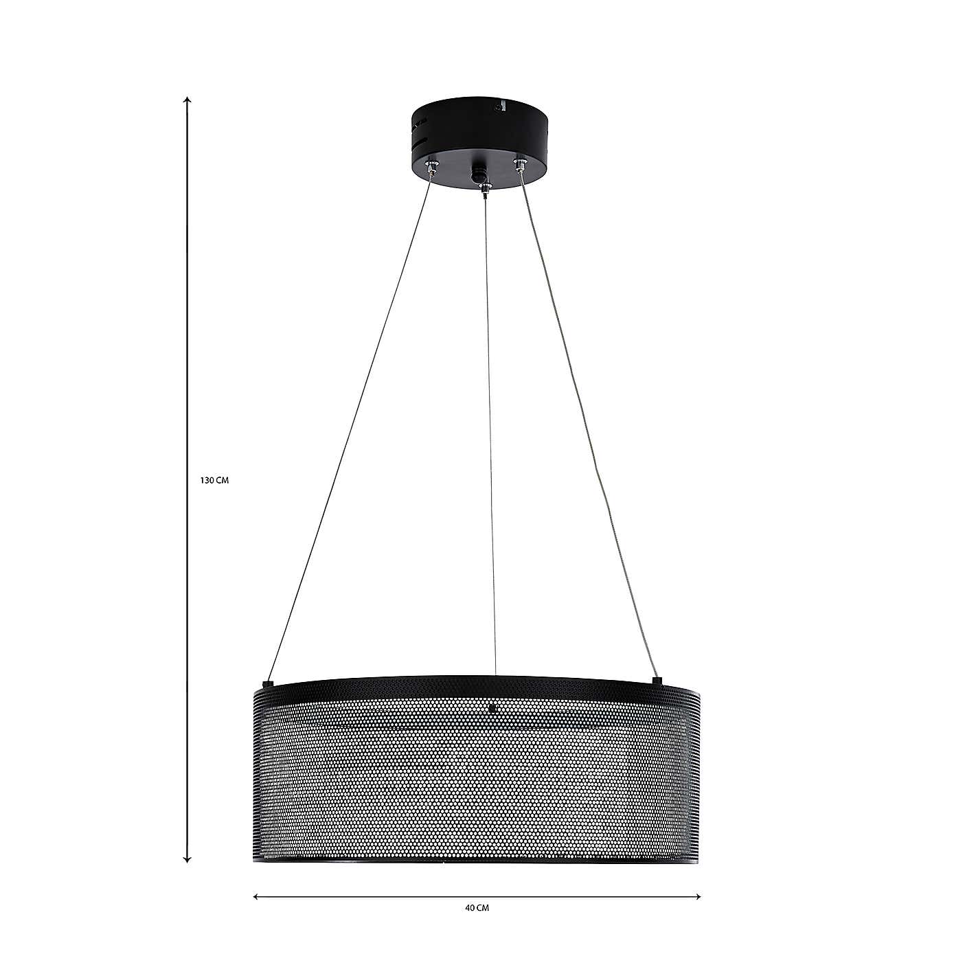 Mesh Black LED Ceiling Fitting