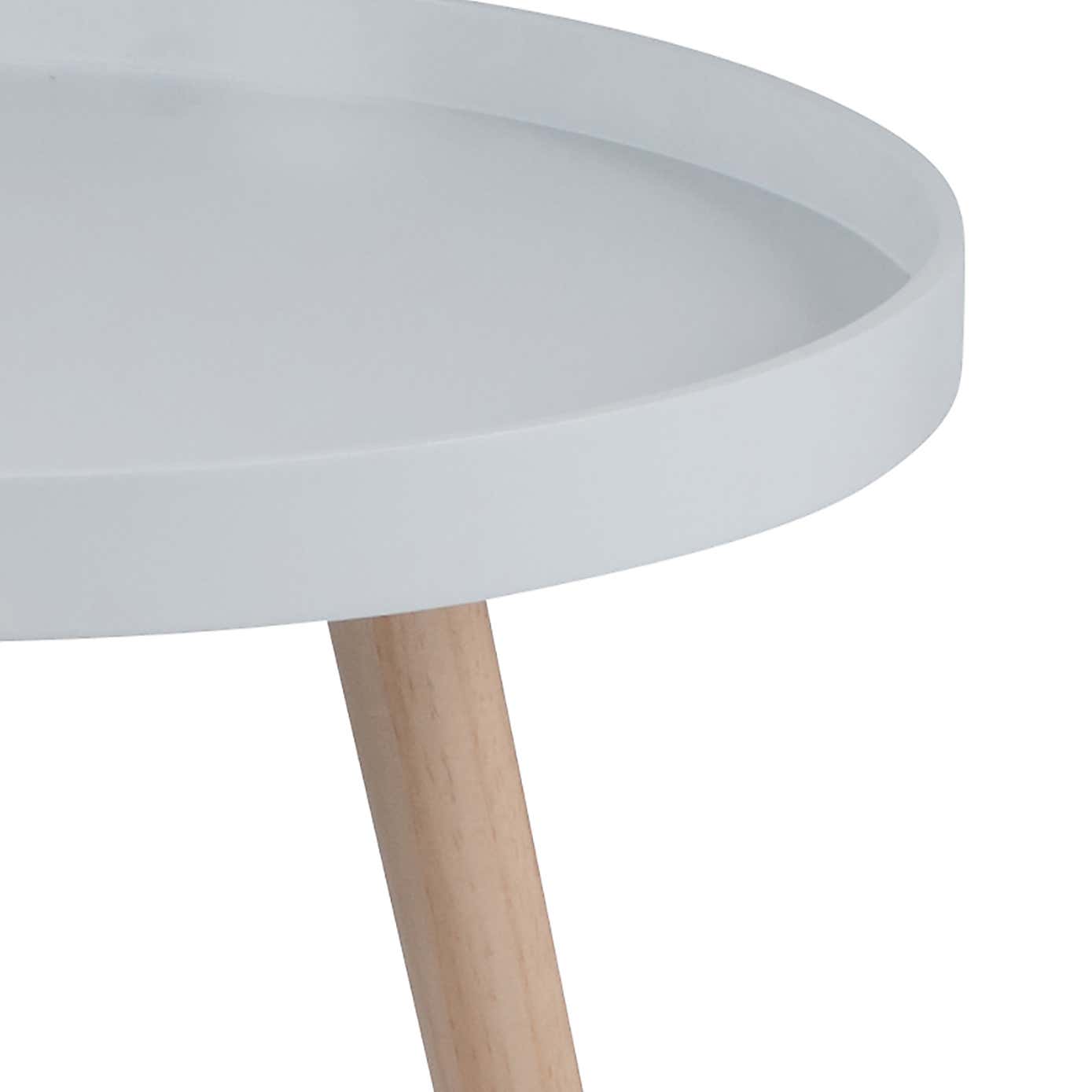 Pacific Halston Natural Pine Wood Small Side Table