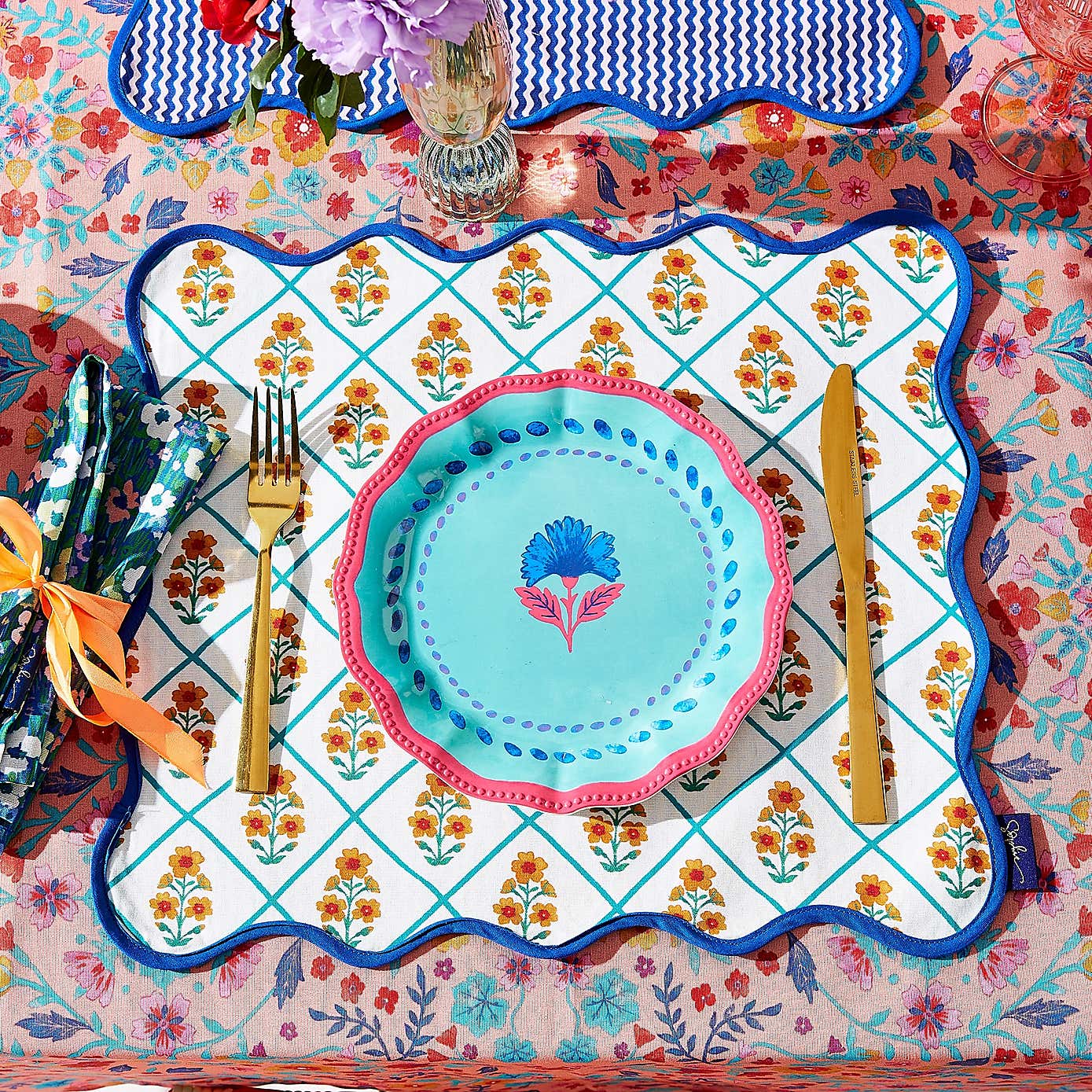 Sophie Robinson Set of 2 Block Print Placemats