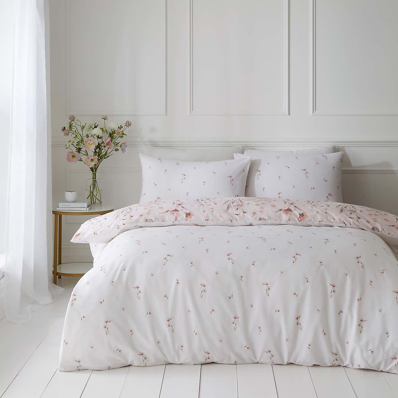 Watercolour Floral Duvet Cover & Pillowcase Set