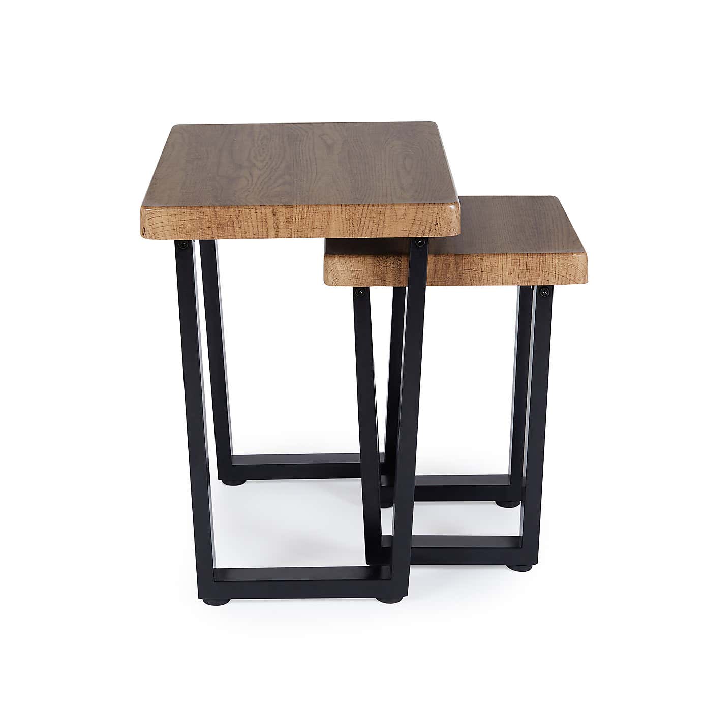 Freddie Rustic Wood Effect Nest of Tables