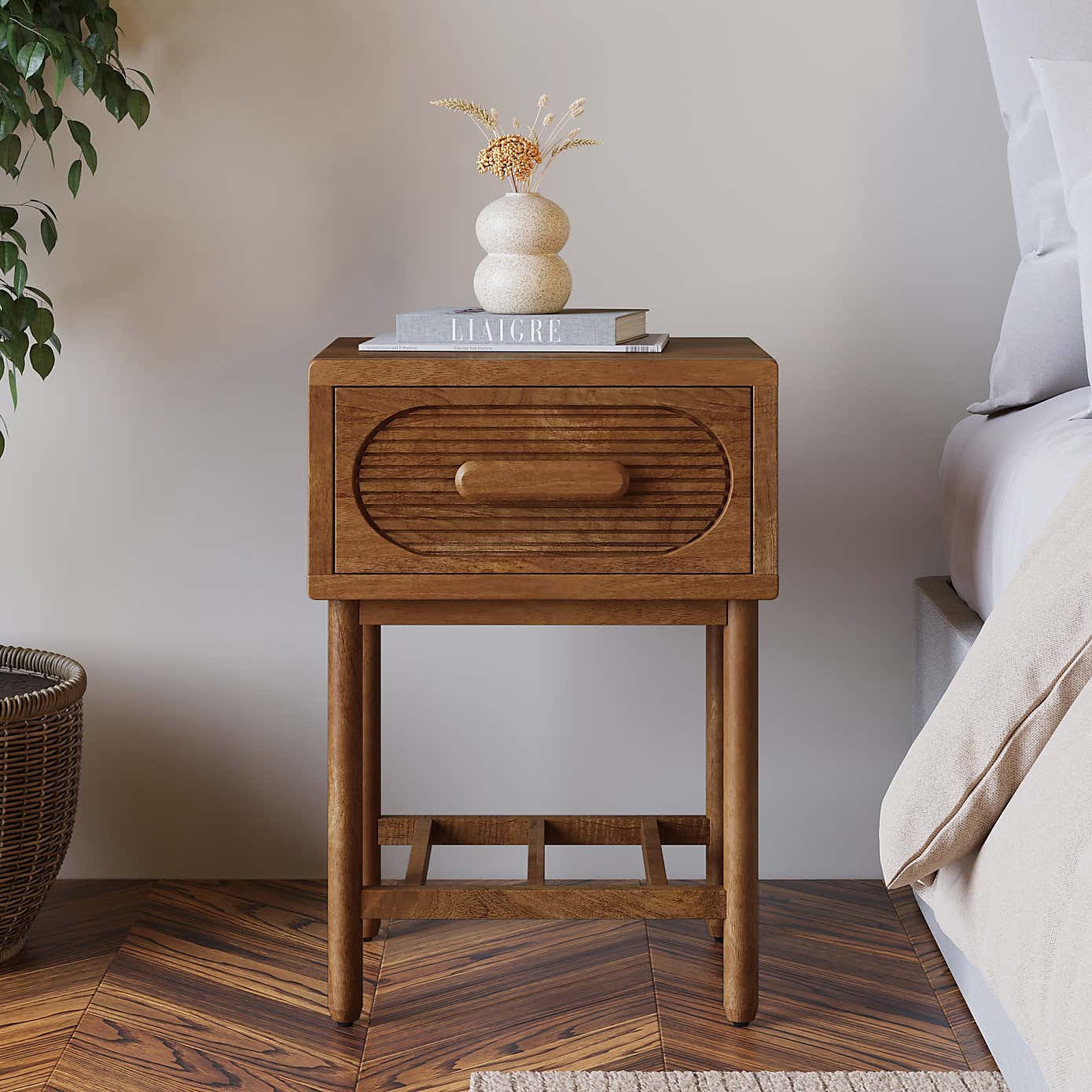 Khari 1 Drawer Bedside Mango Wood