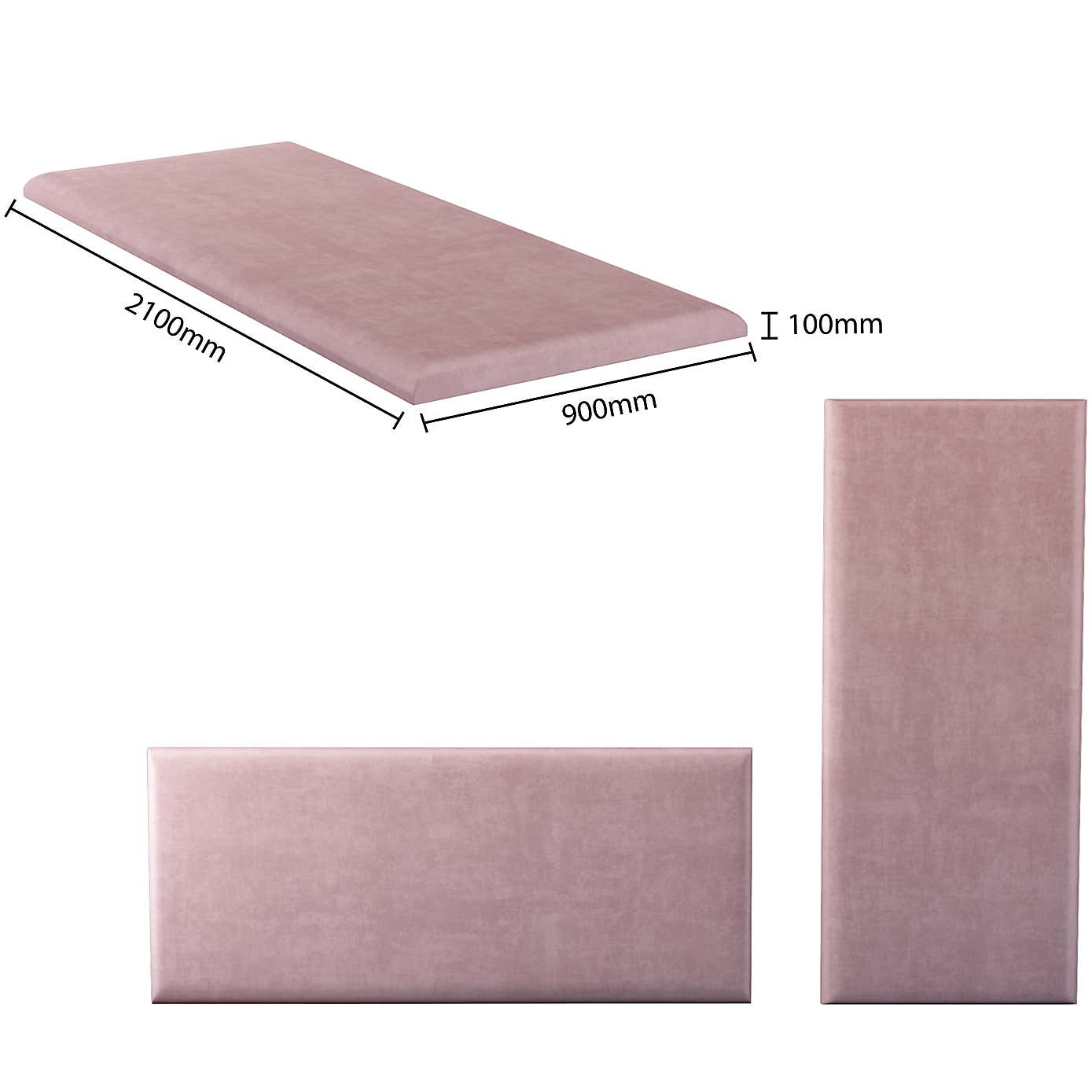 Hanging Wall Panel Dual Mount Plush Velvet Headboard