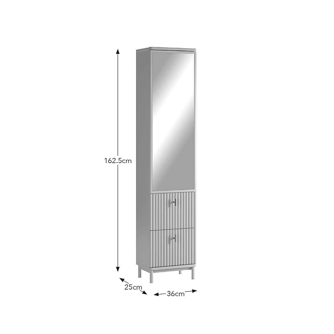 Elsie Tall Mirrored Bathroom Cabinet