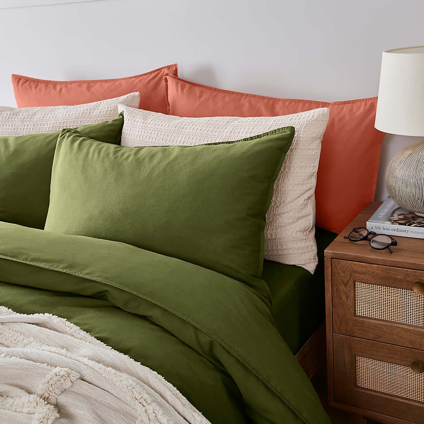 Recycled Cotton Duvet Cover and Pillowcase Set