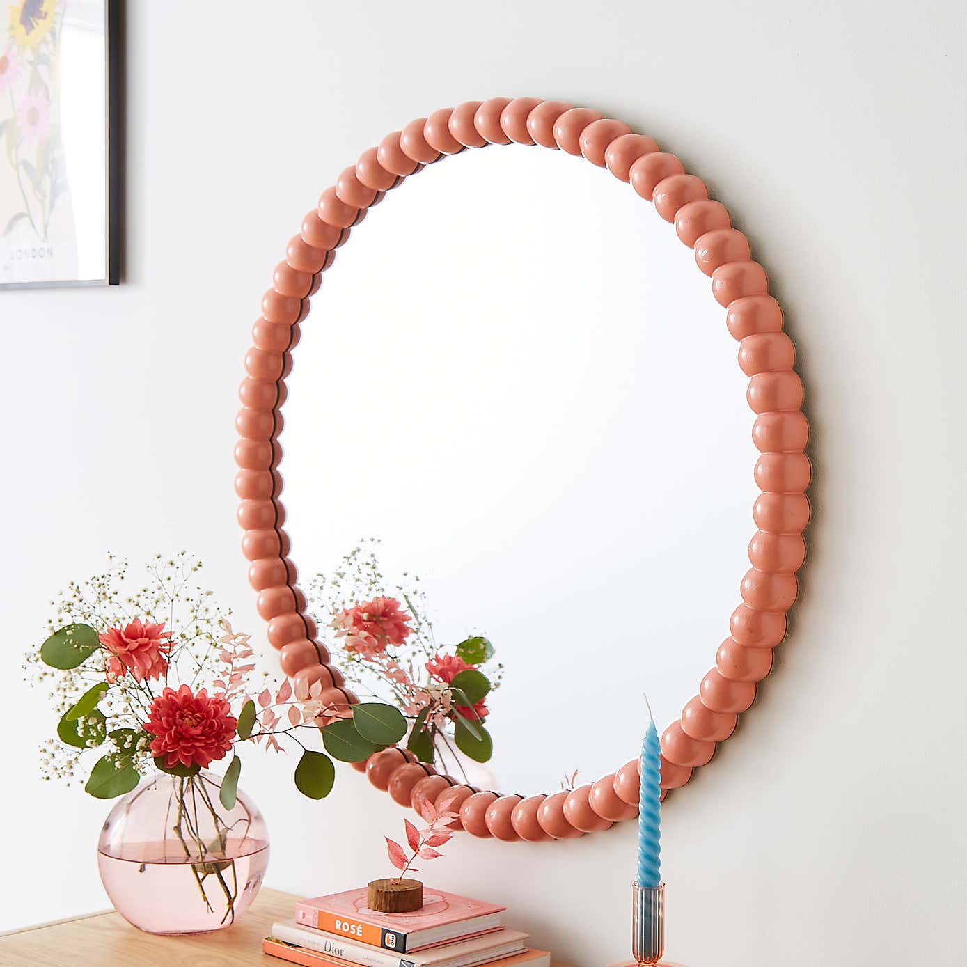 Bobbin Round Wall Mirror