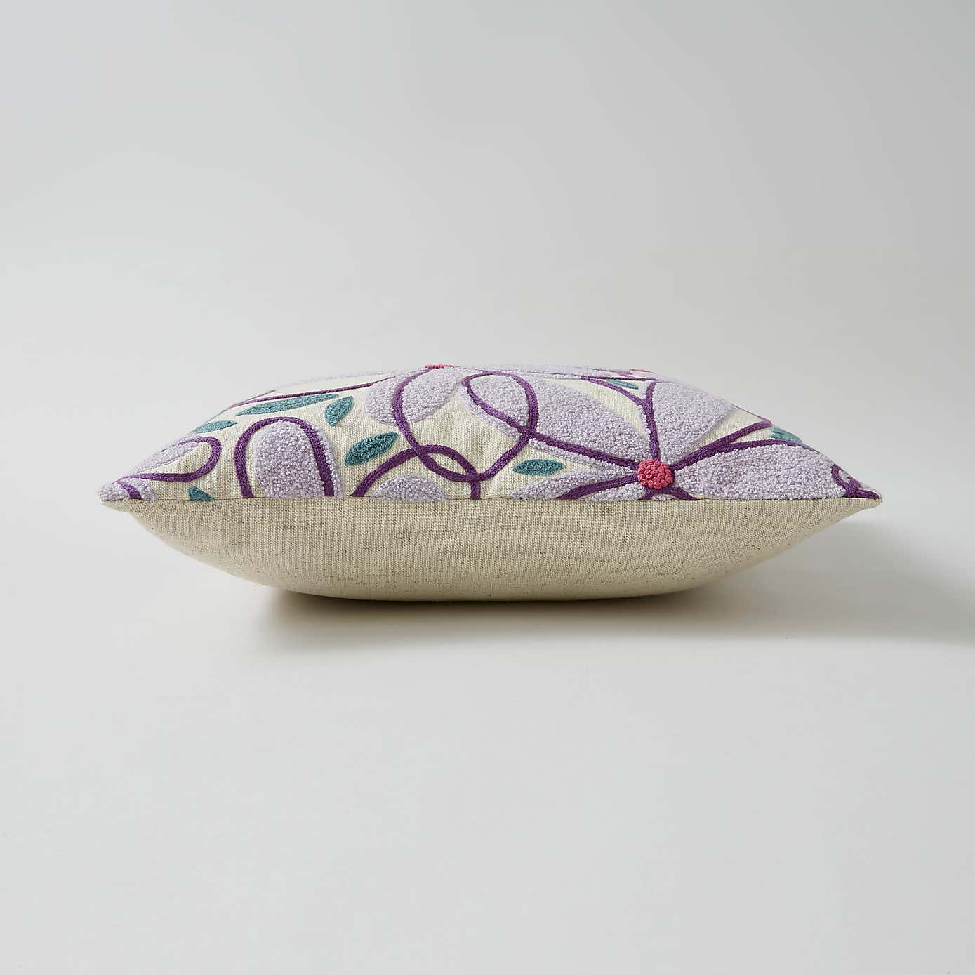 Crewel Work Floral Cushion