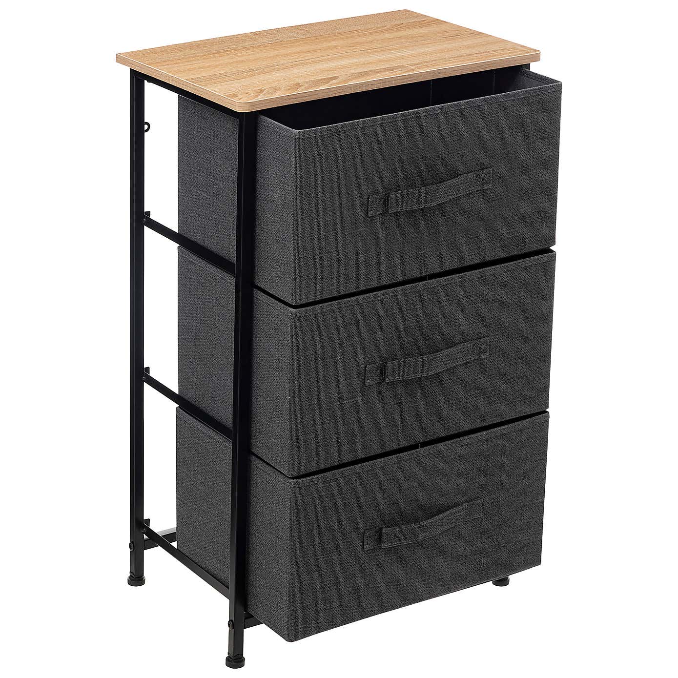 Tissa Grey 3 Drawer Storage Unit