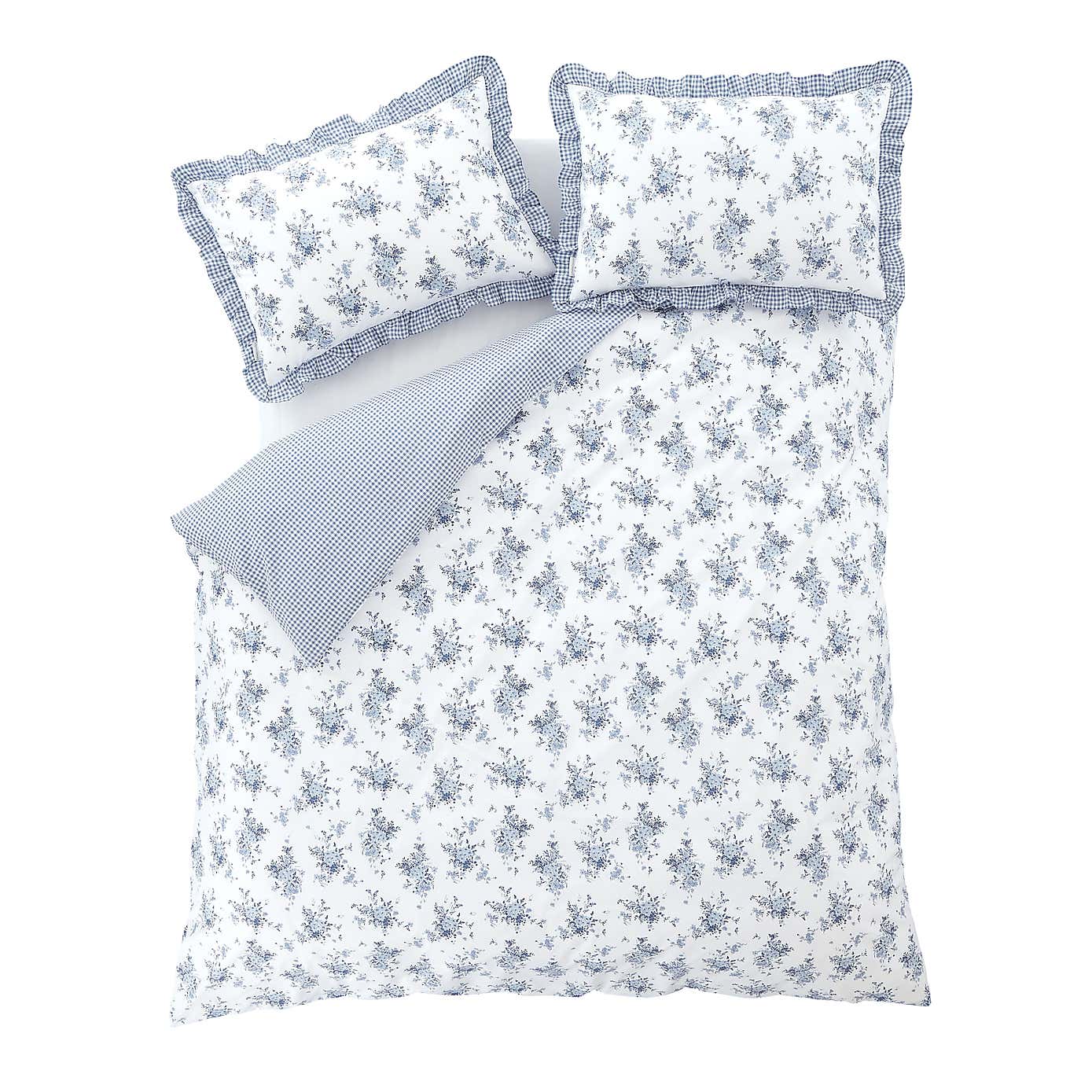 Catherine Lansfield Lucie Floral Reversible Duvet Cover & Pillowcase Set