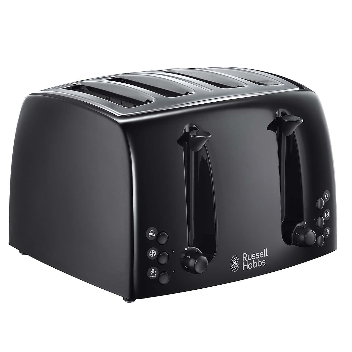 Russell Hobbs Textures 4 Slice Black Toaster