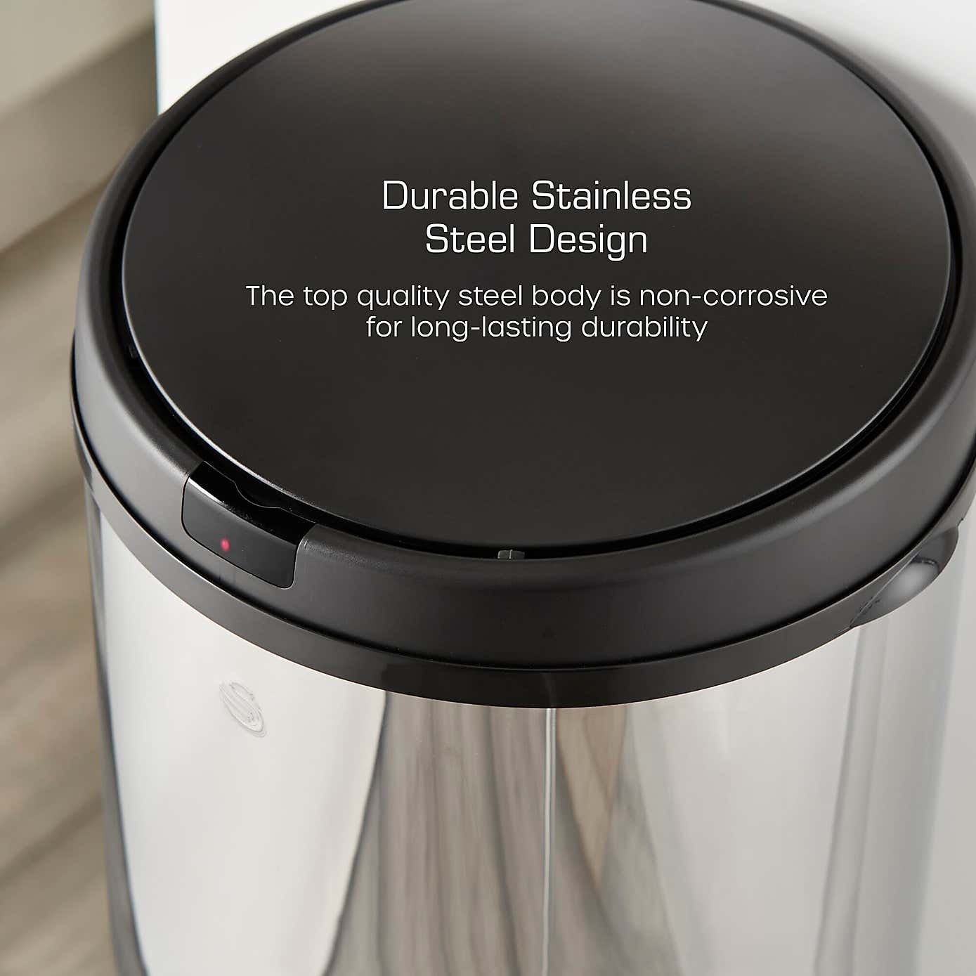 Swan 50L Round Sensor Bin