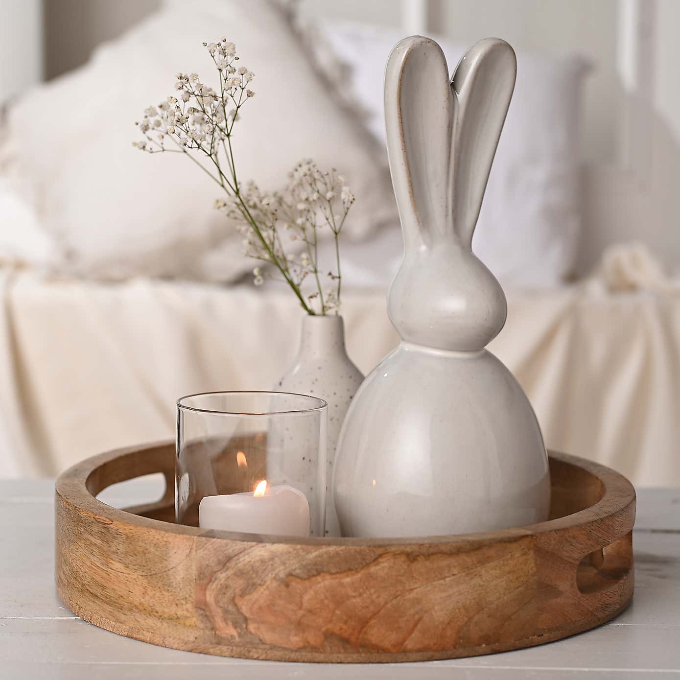 Eggs Traordinary Gifting Ceramic Bunny Decoration Grey