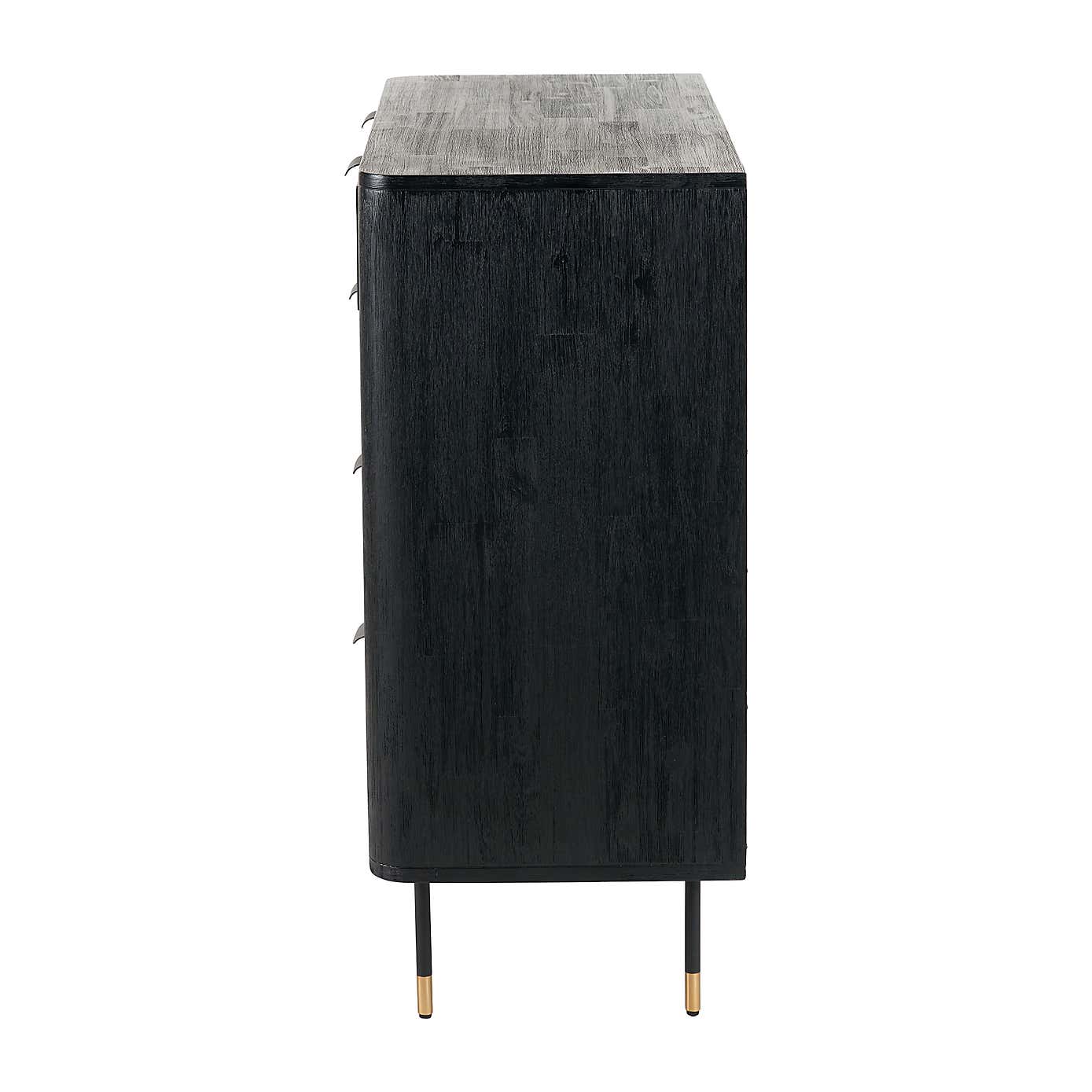 Fiji 4 Drawer Chest, Acacia Wood and Rattan