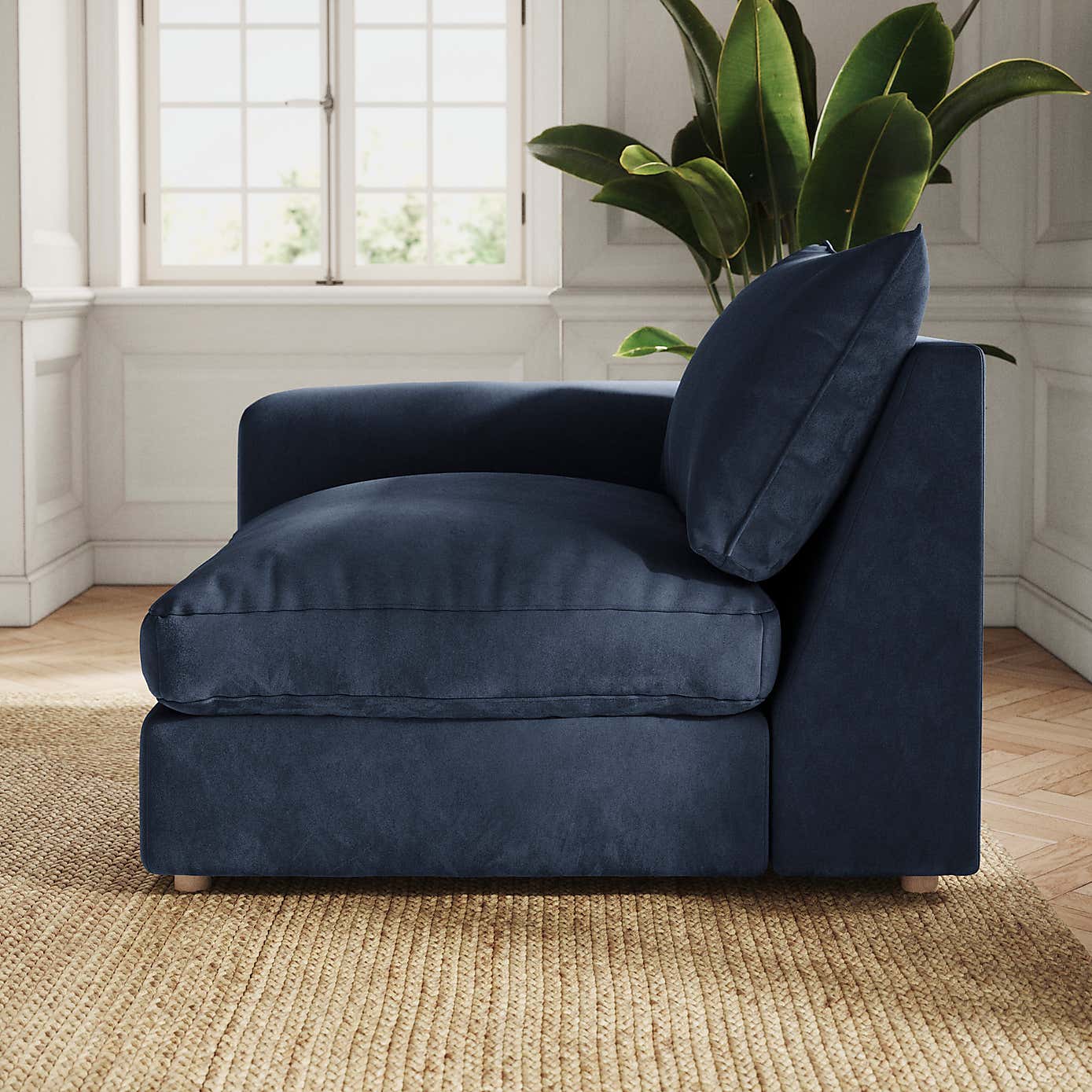 Full Circle Austin Cosy Velvet Modular Arm Corner Piece