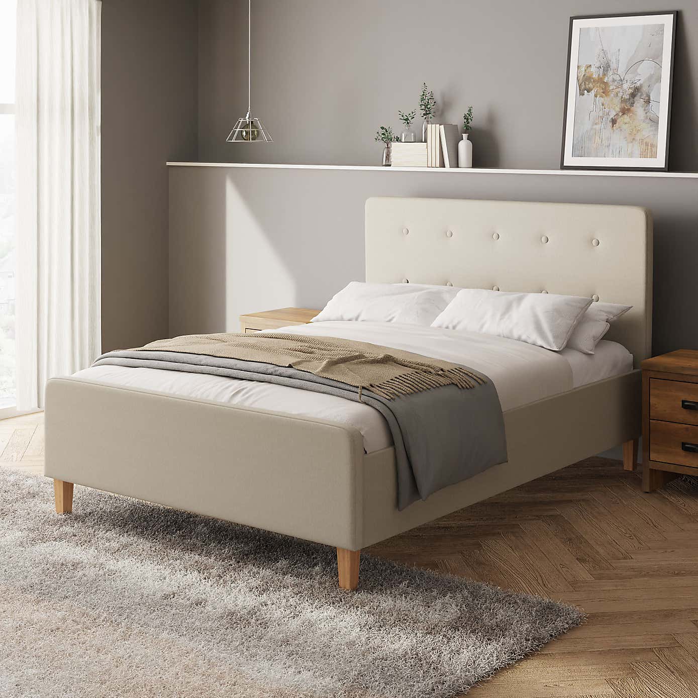Ashbourne Fabric Ottoman Bed