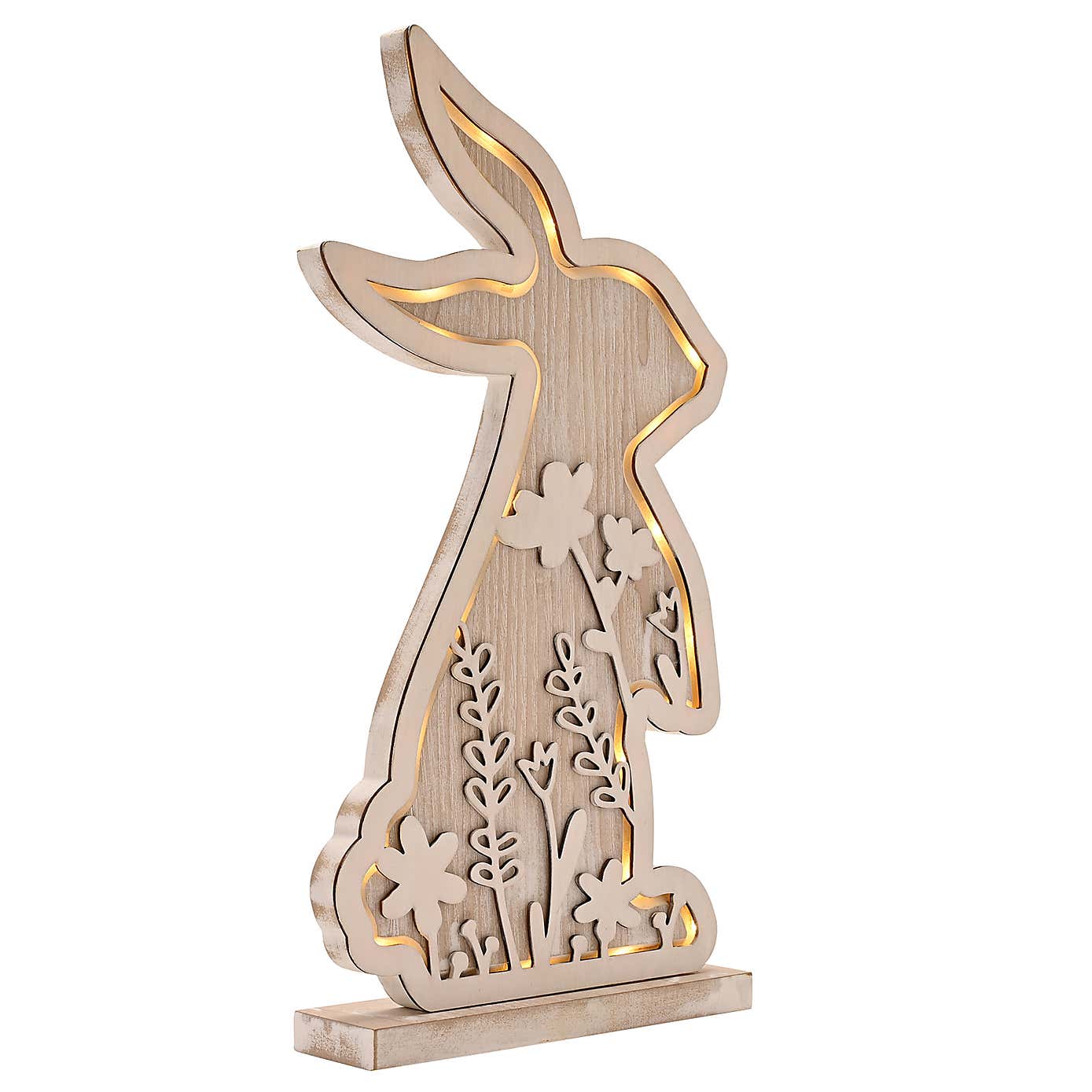 Eggs-traordinary Wooden Bunny LED Light