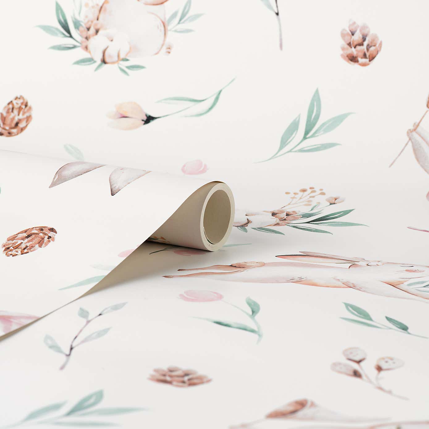 Watercolour Bunnies Wallpaper