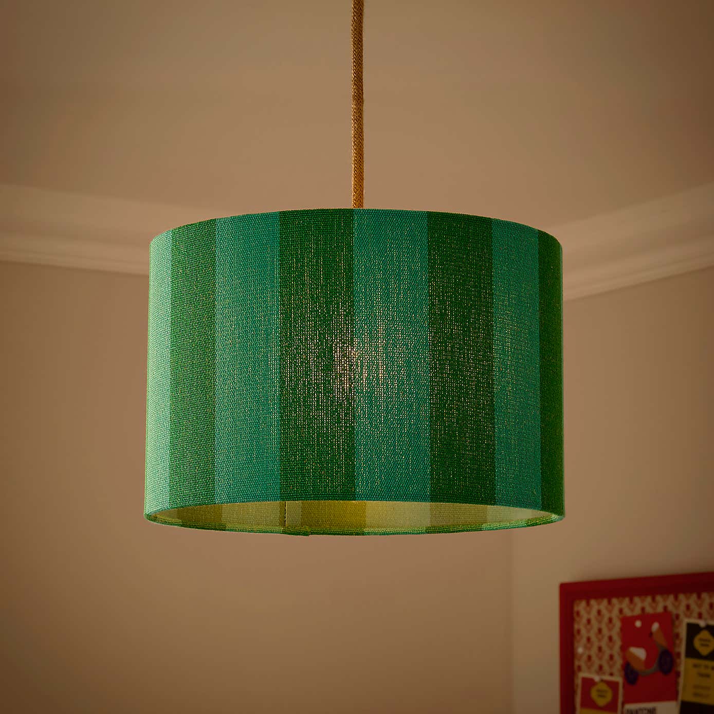 Beatrice Stripe Drum Lamp Shade